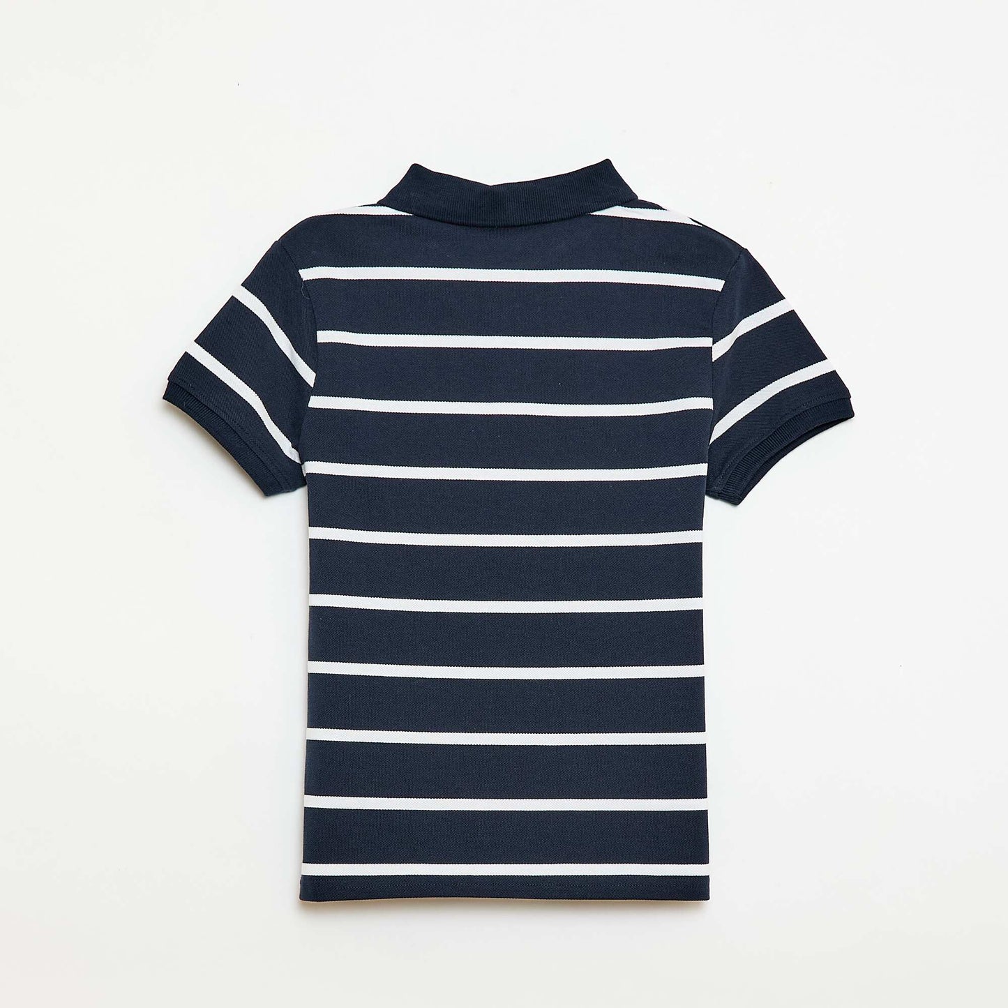 Polo à manches courtes en piqué de coton BLEU