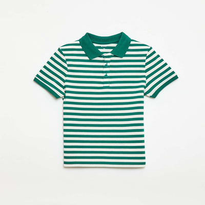 Polo à manches courtes en piqué de coton VERT