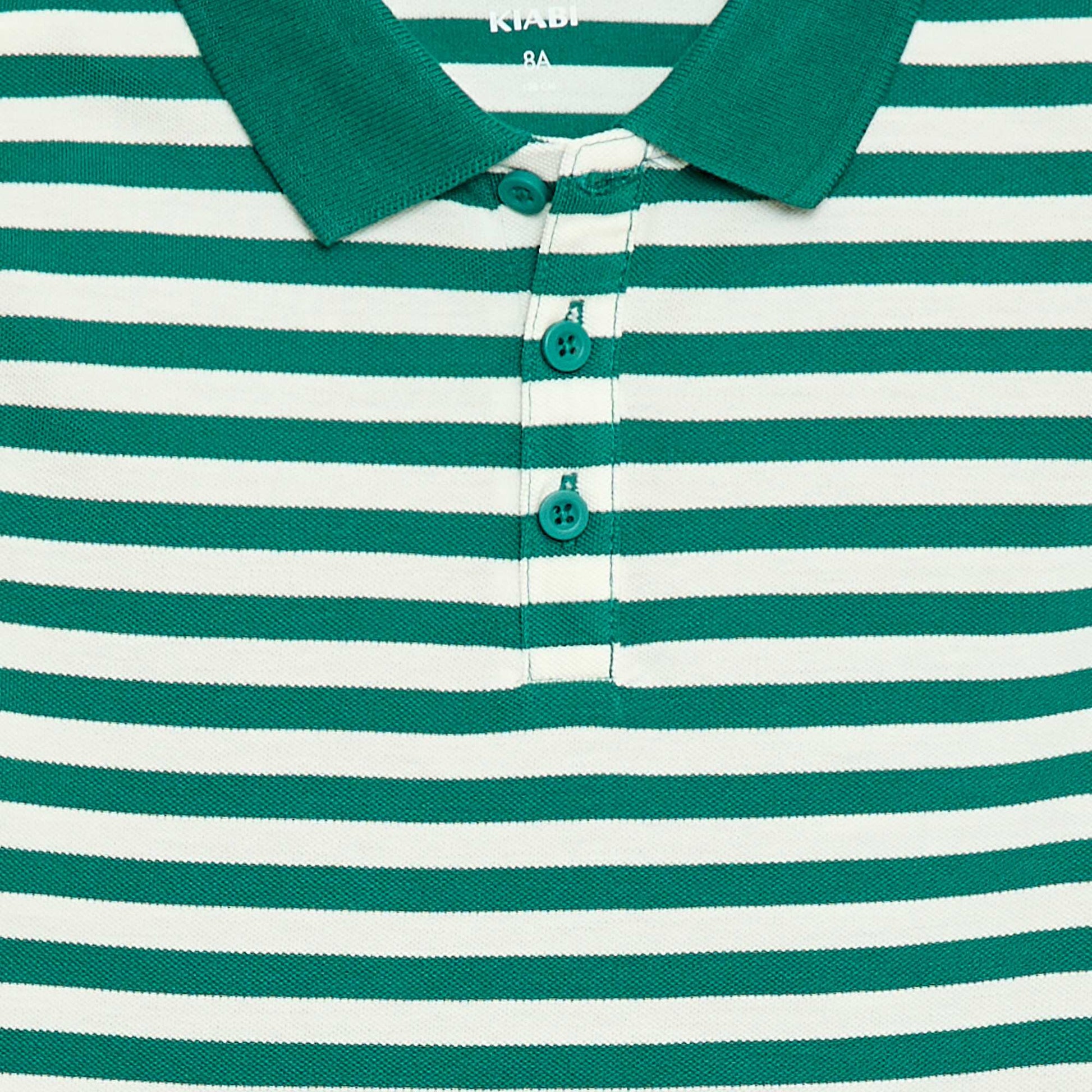 Polo à manches courtes en piqué de coton VERT