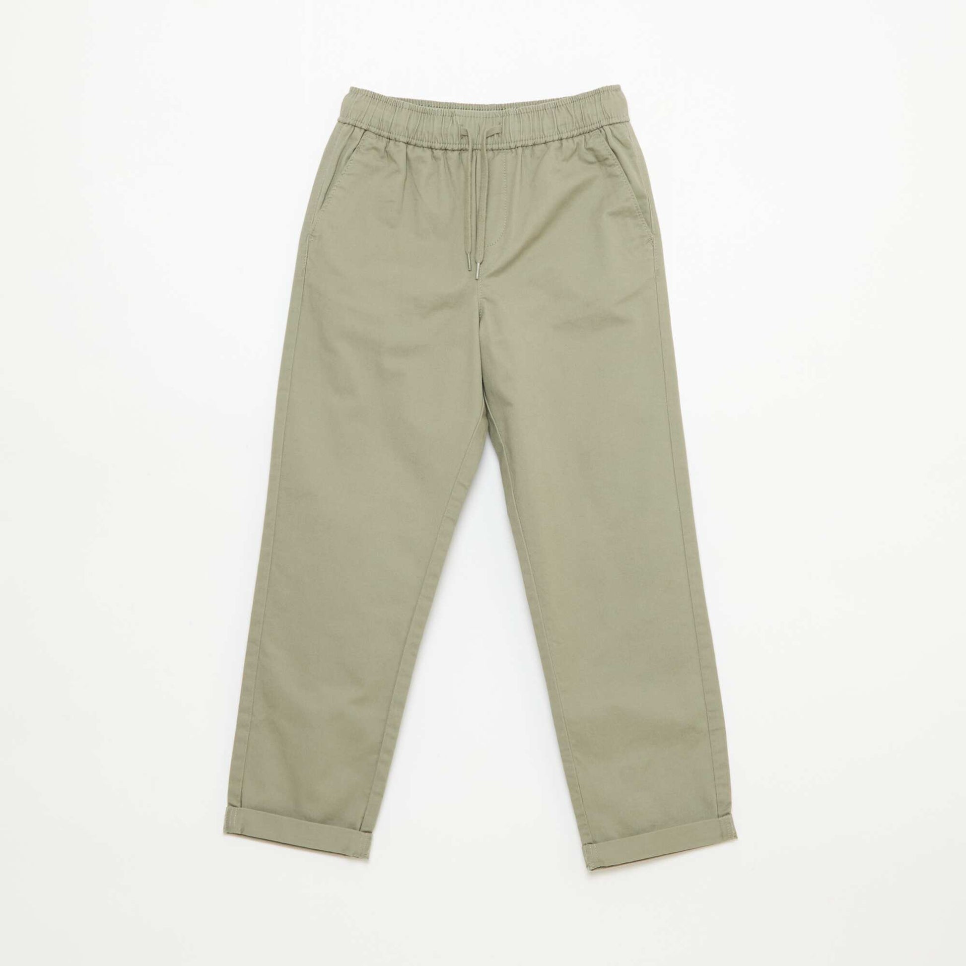 Jogpant uni avec ourlets VERT