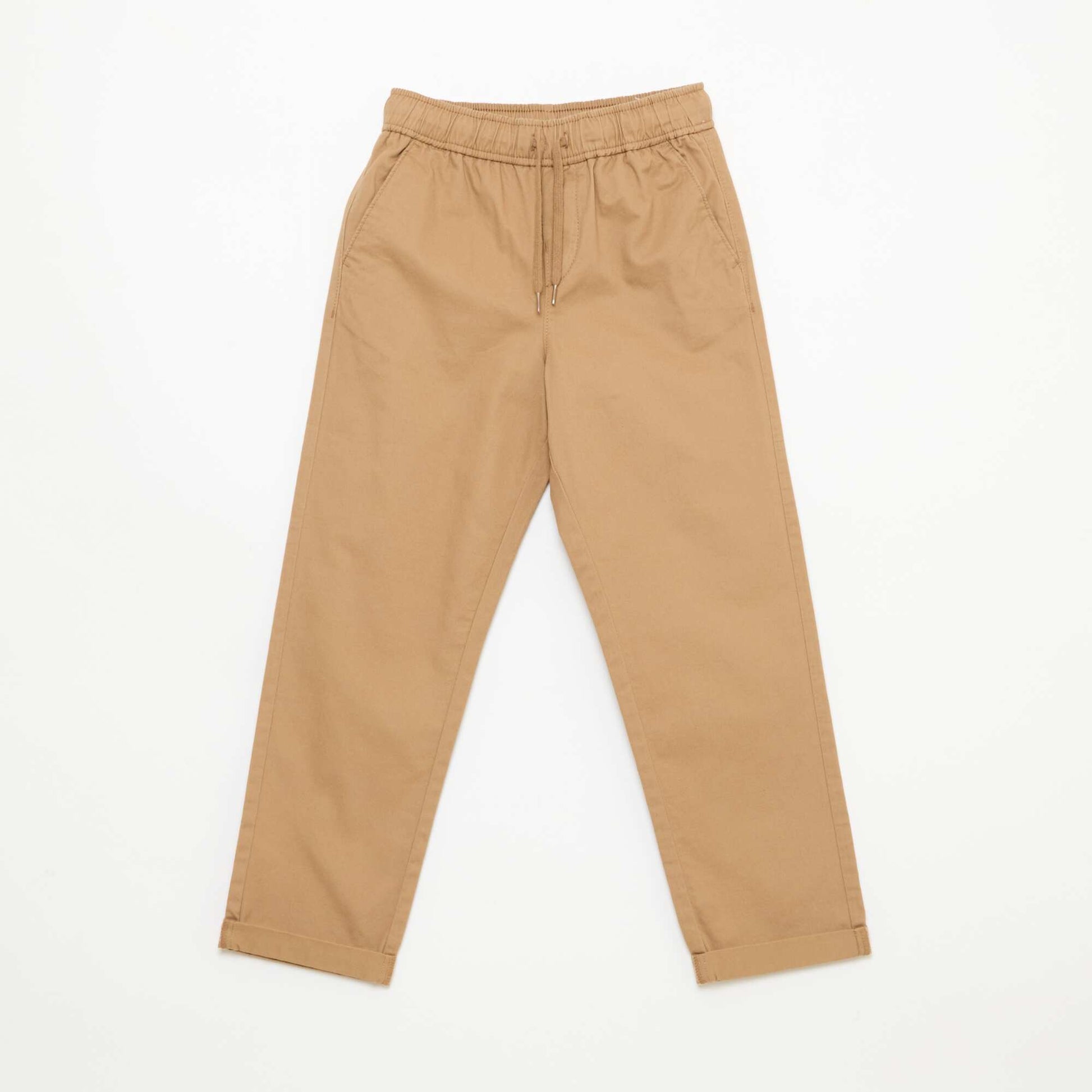 Jogpant uni avec ourlets BEIGE