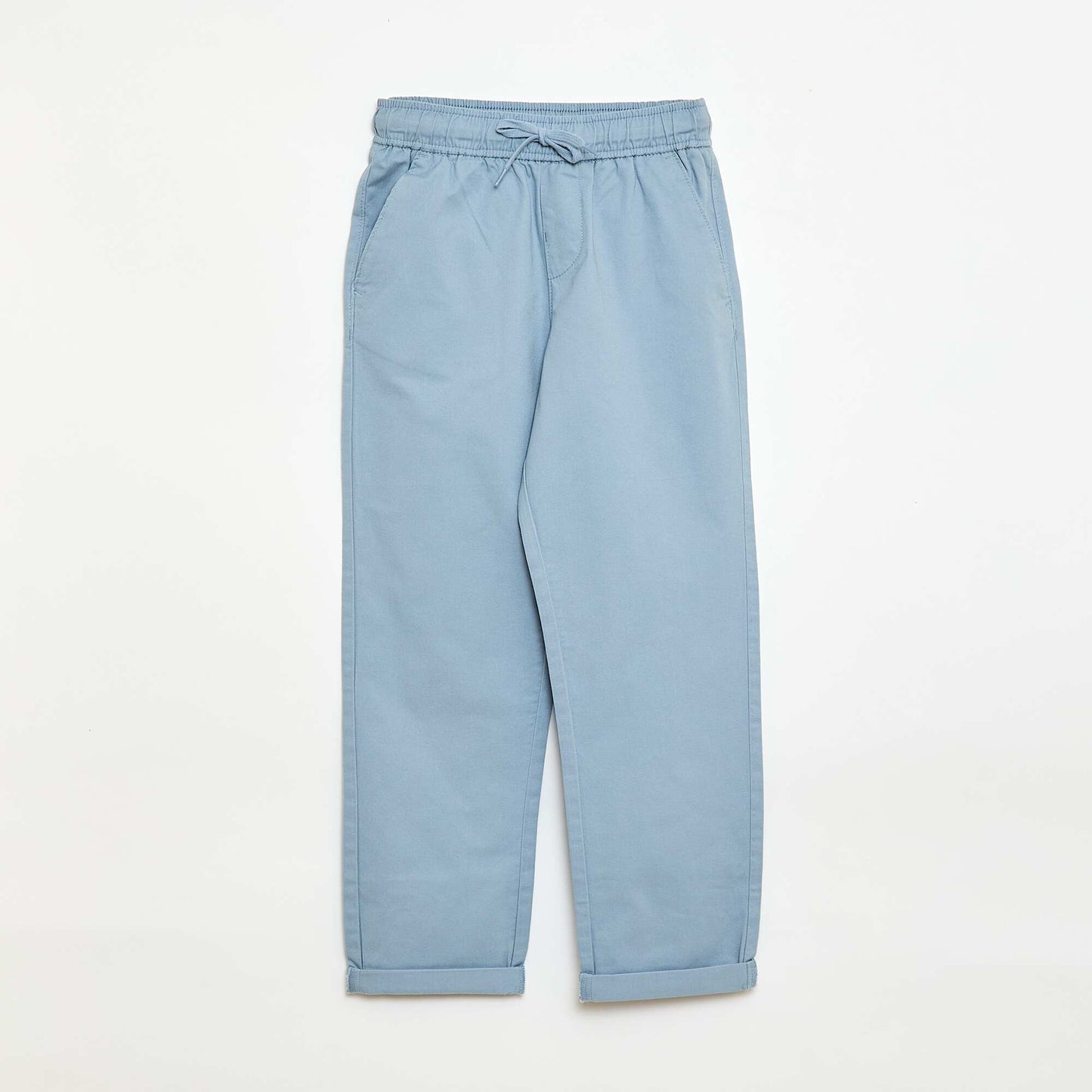 Jogpant uni avec ourlets BLEU