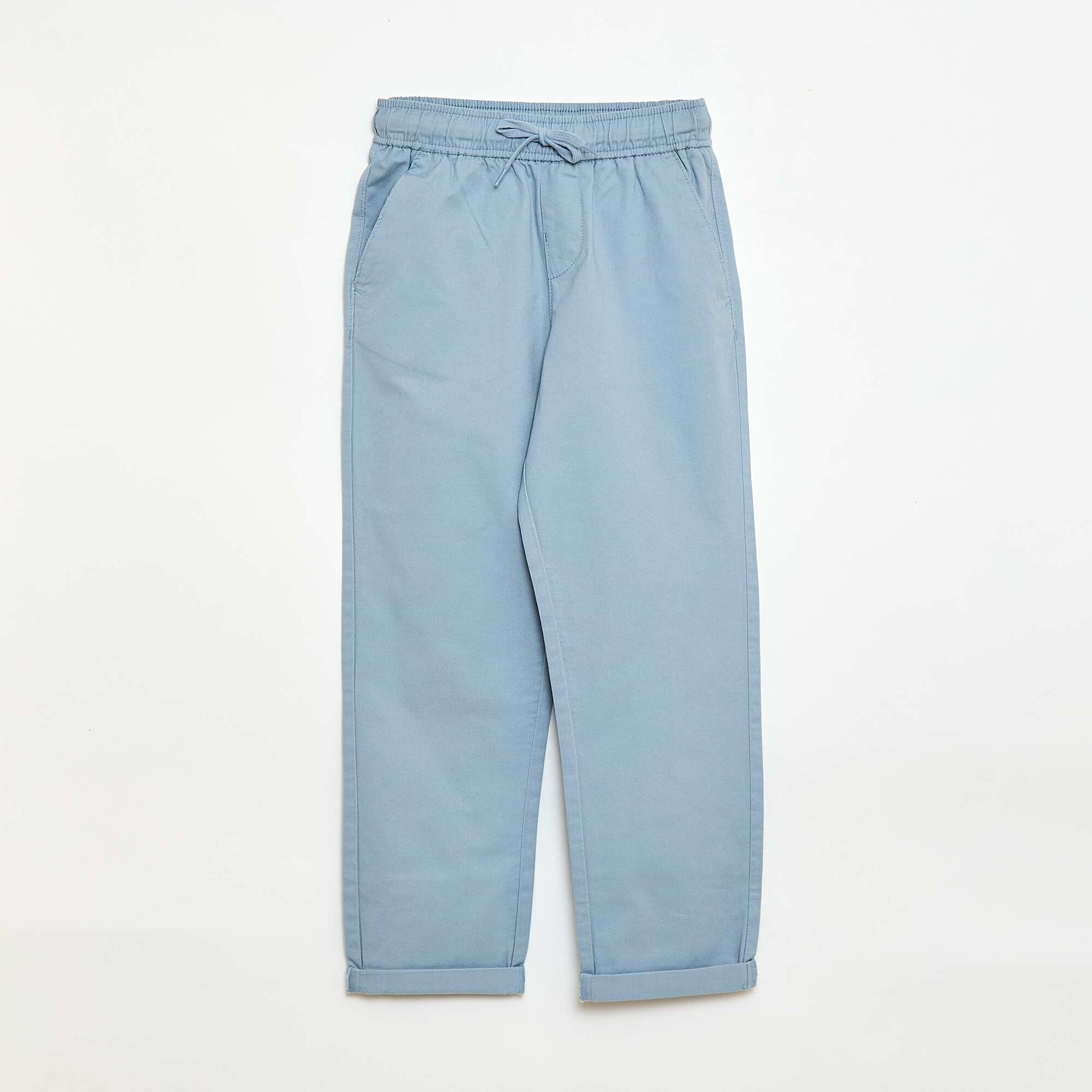 Jogpant uni avec ourlets BLEU