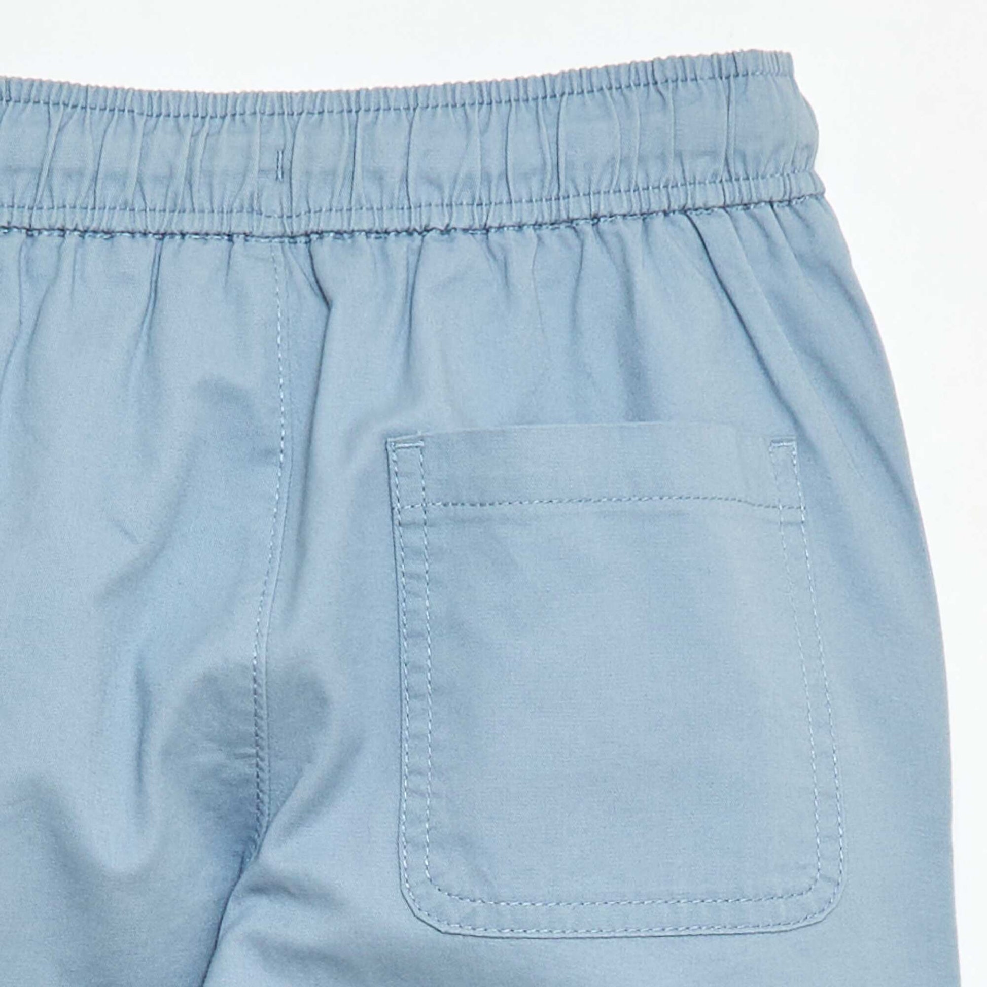 Jogpant uni avec ourlets BLEU