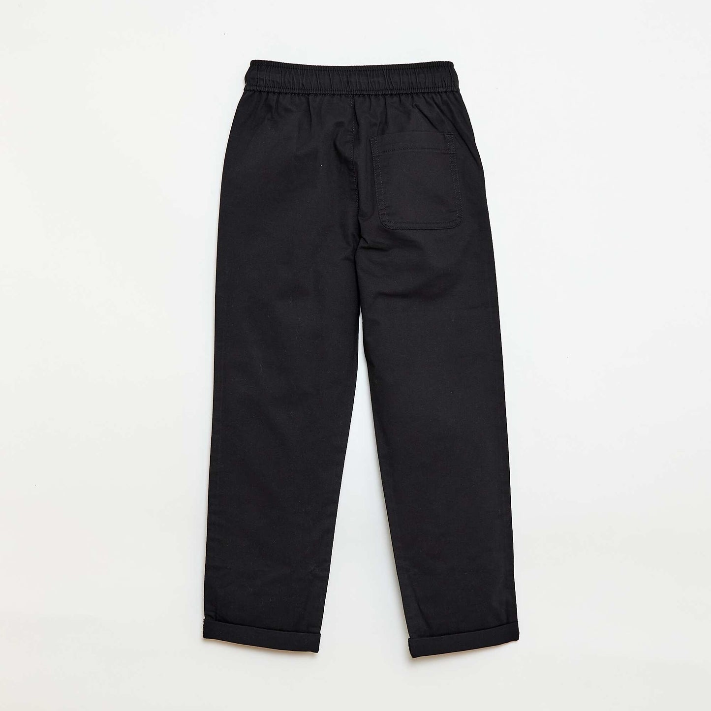 Jogpant uni avec ourlets NOIR