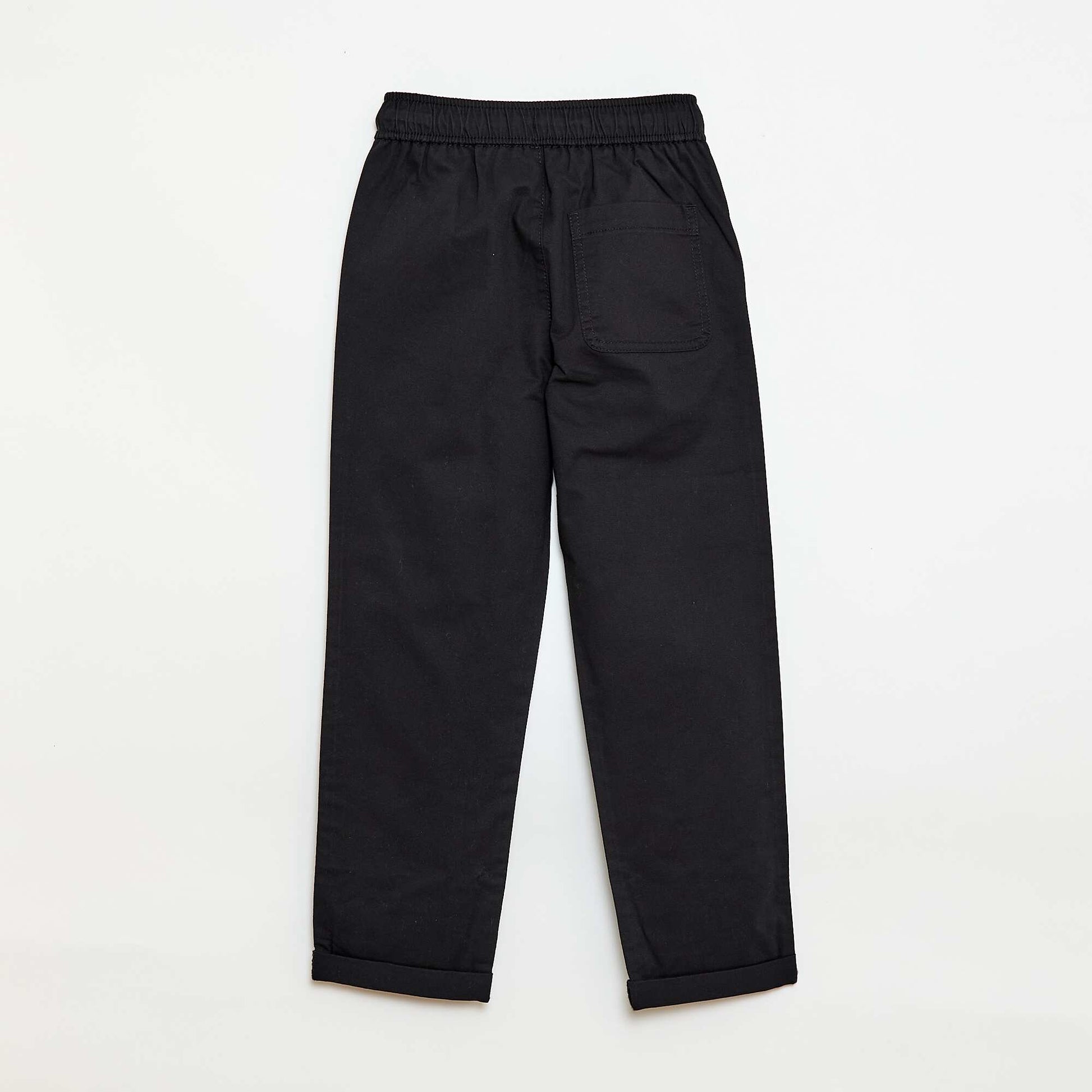 Jogpant uni avec ourlets NOIR