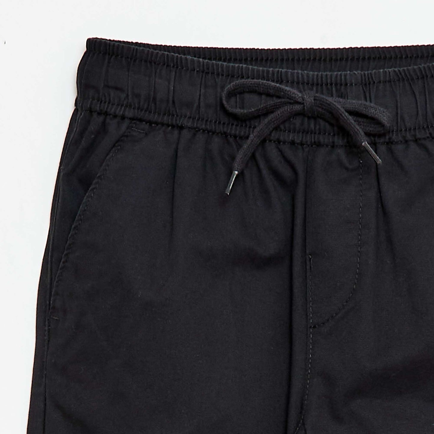 Jogpant uni avec ourlets NOIR