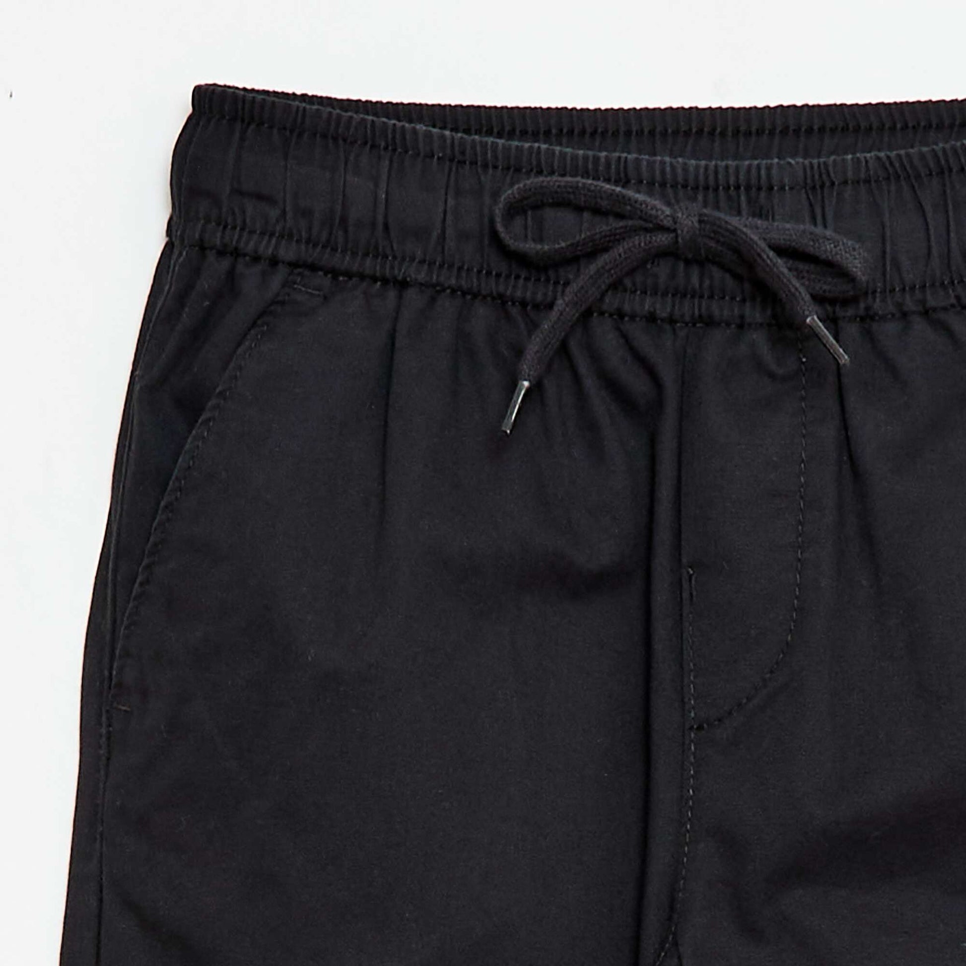 Jogpant uni avec ourlets NOIR