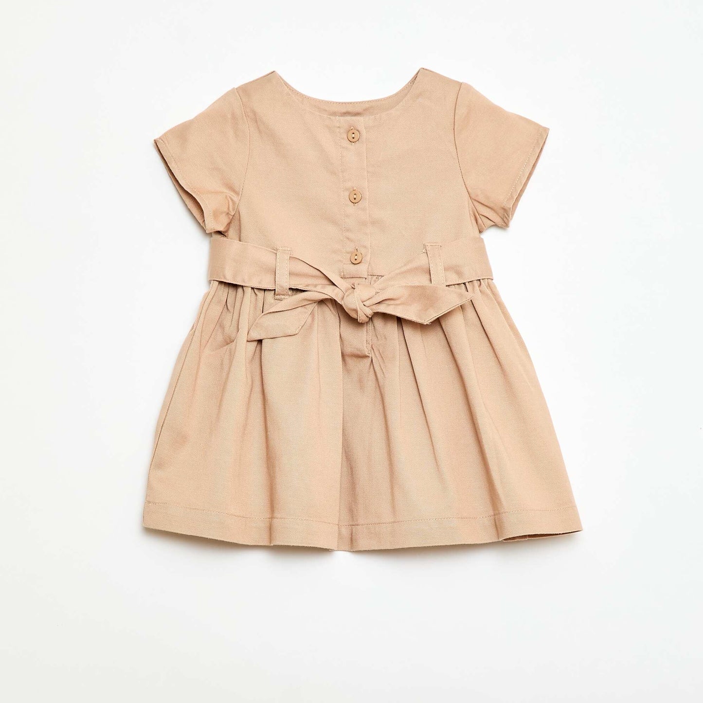 Robe avec manches courtes et ceinture à nouer ROSE