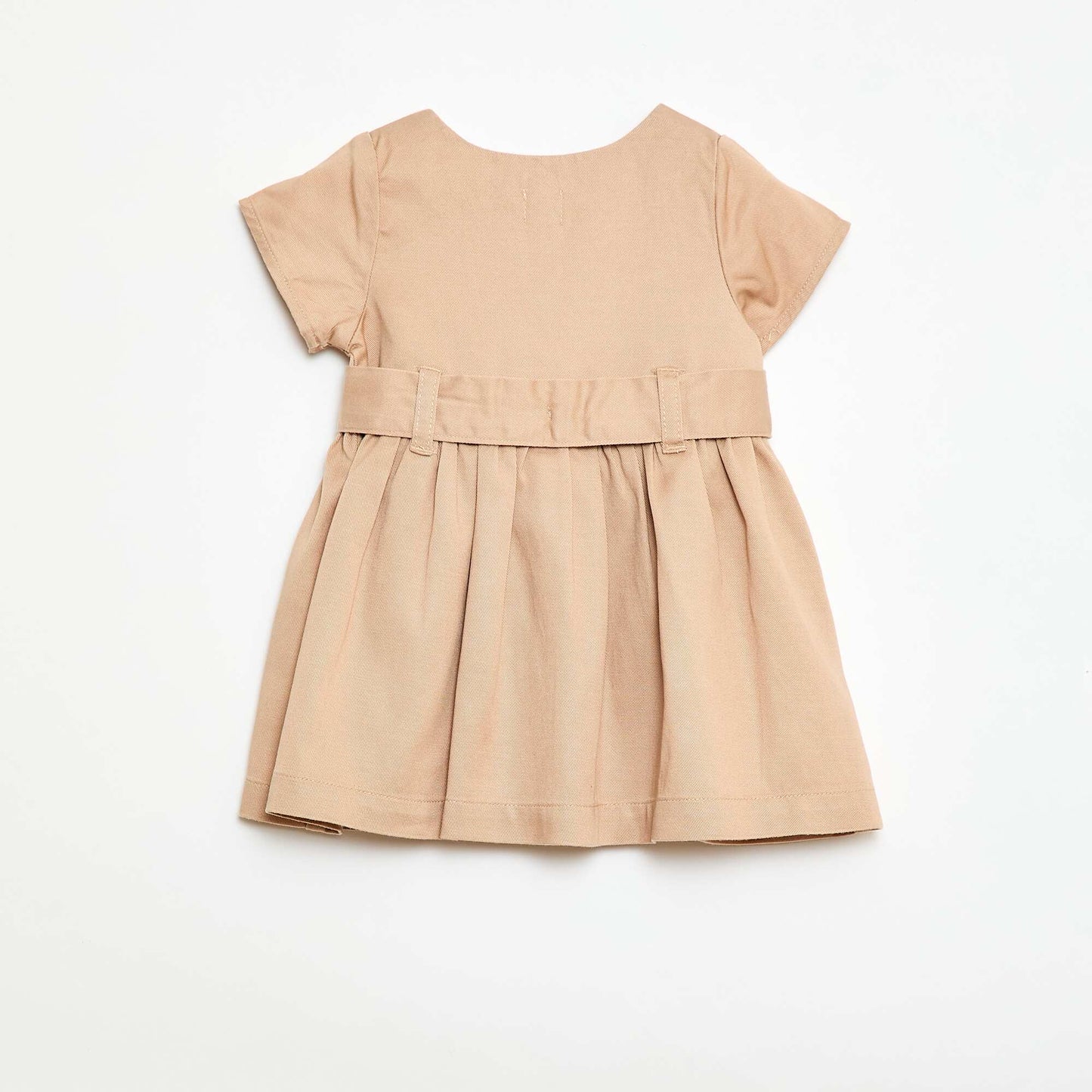 Robe avec manches courtes et ceinture à nouer ROSE