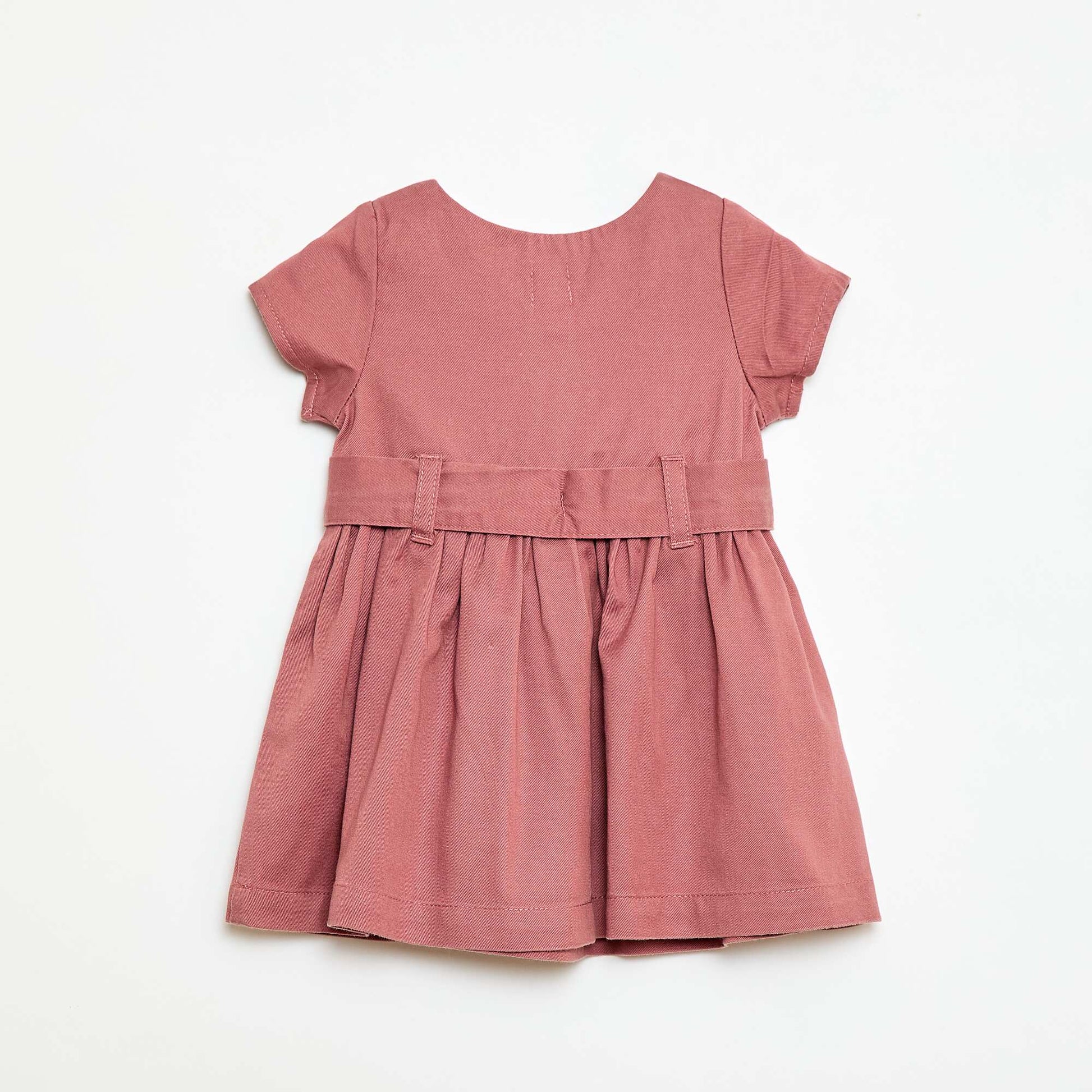 Robe avec manches courtes et ceinture à nouer ROSE