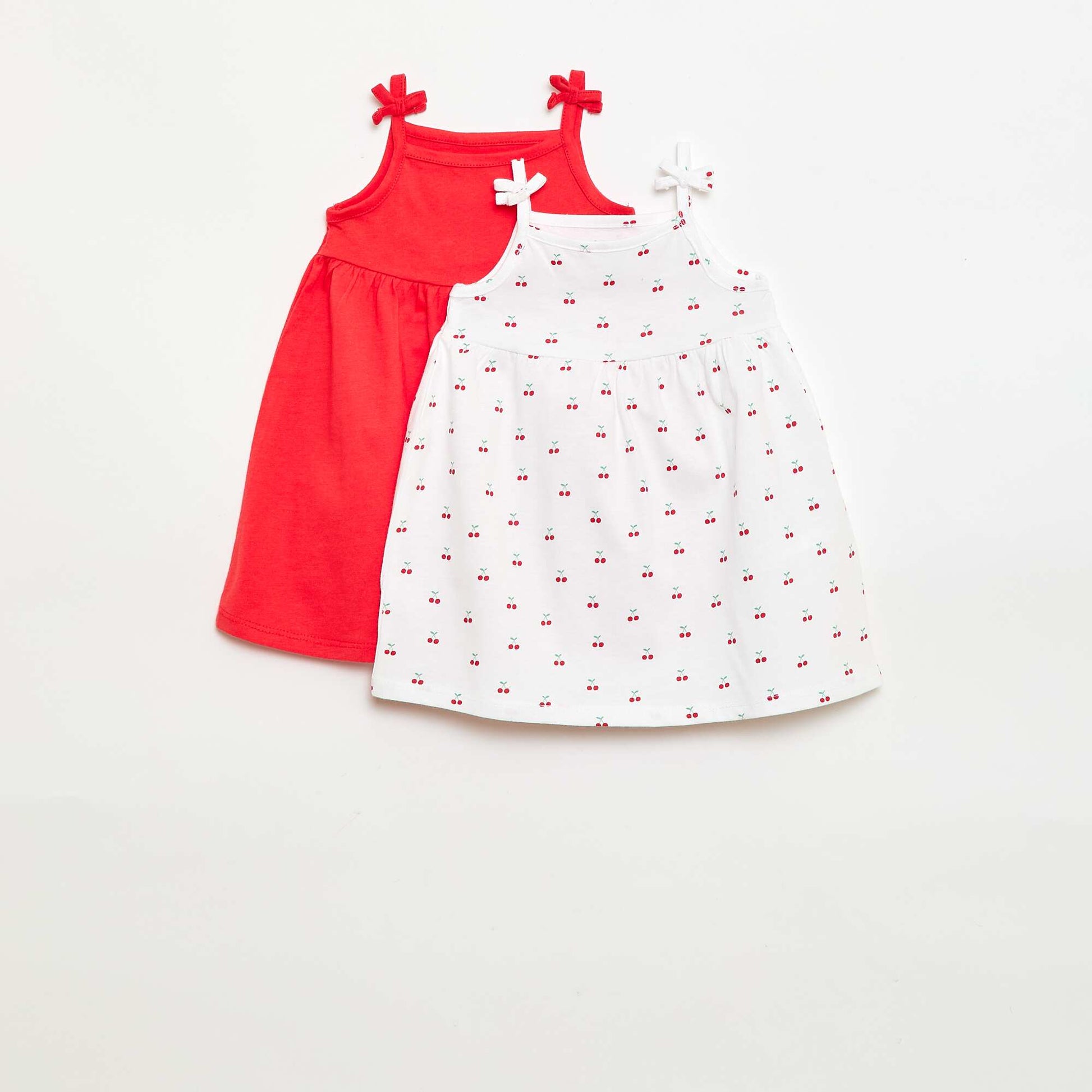 Lot de 2 robes à bretelles BLANC