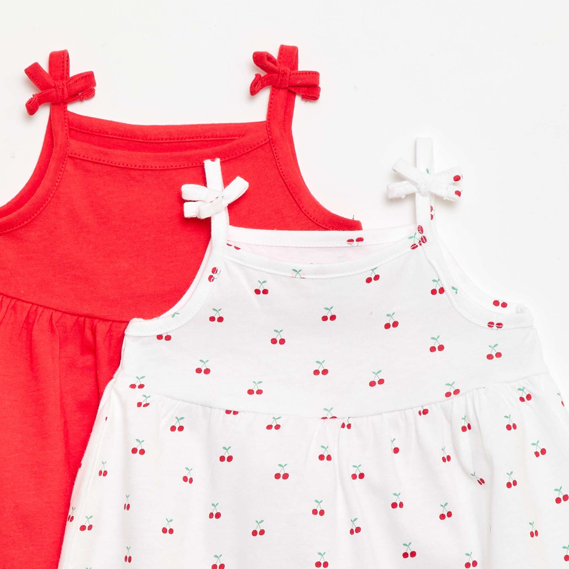 Lot de 2 robes à bretelles BLANC