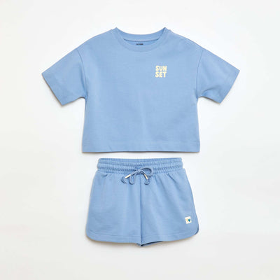 Ensemble T-shirt + Short - 2 pièces BLEU