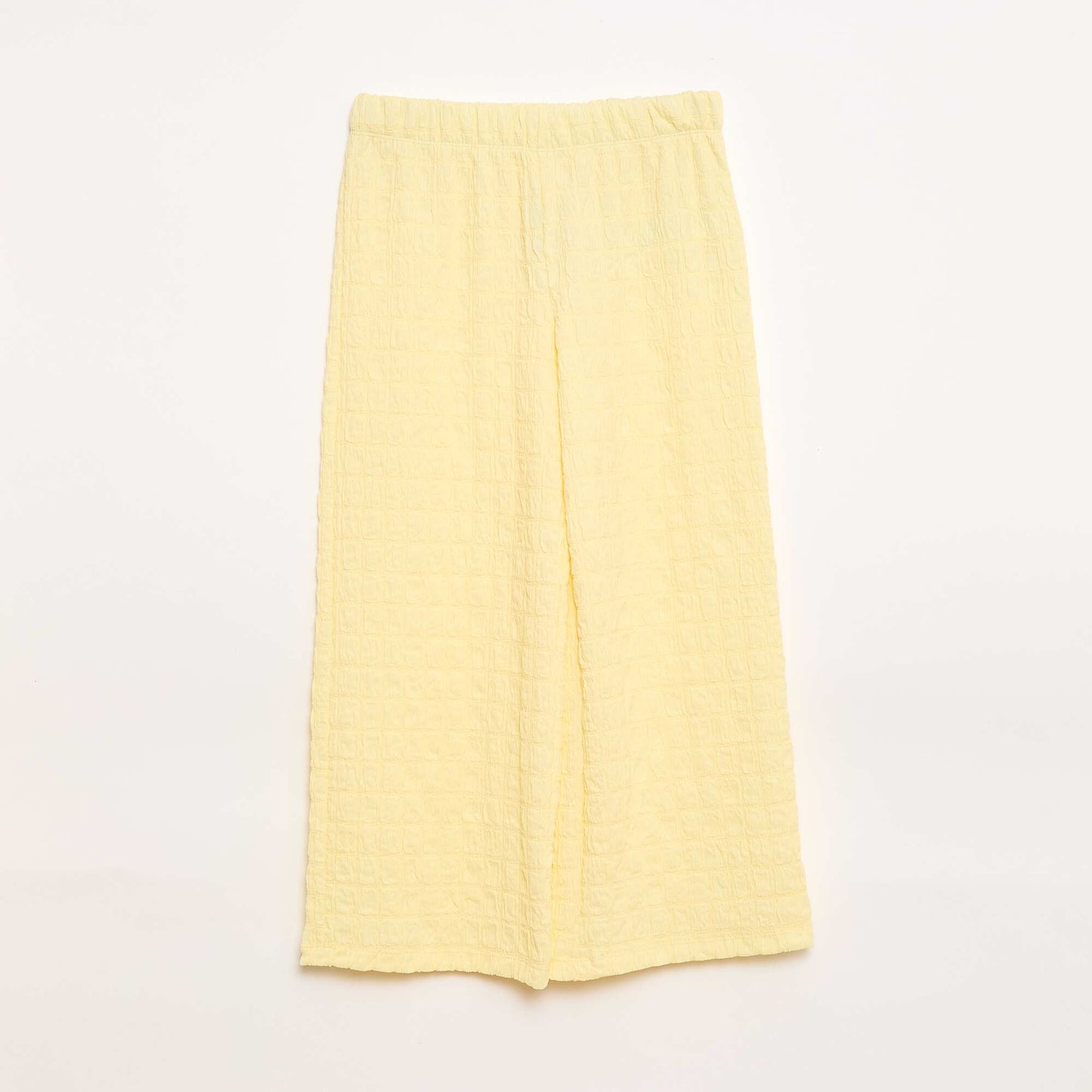 Pantalon large en maille stretch JAUNE