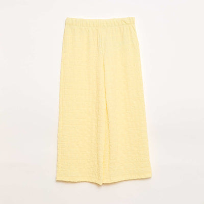 Pantalon large en maille stretch JAUNE