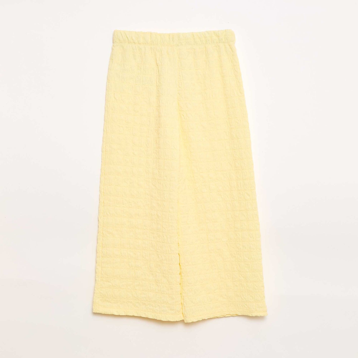 Pantalon large en maille stretch JAUNE