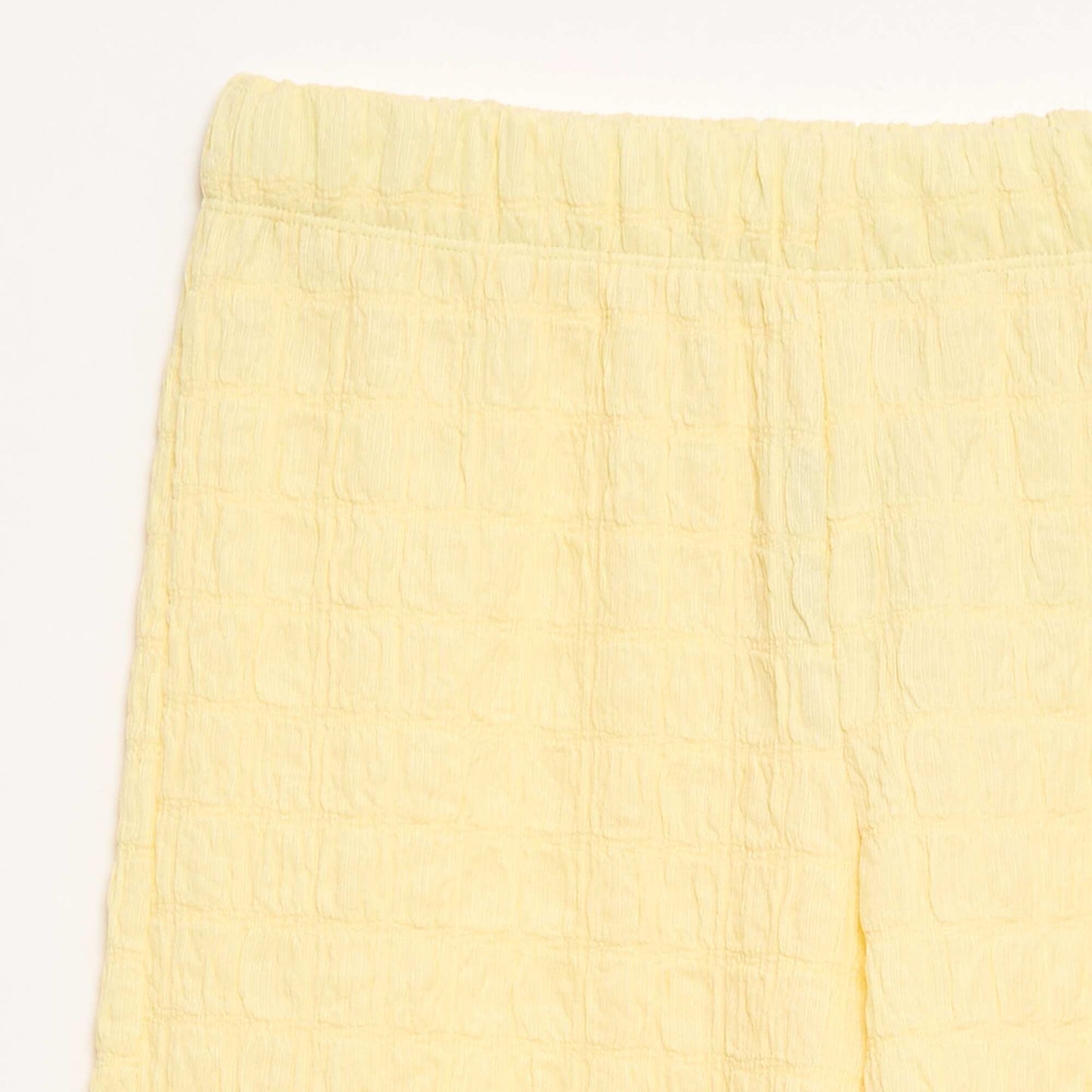 Pantalon large en maille stretch JAUNE