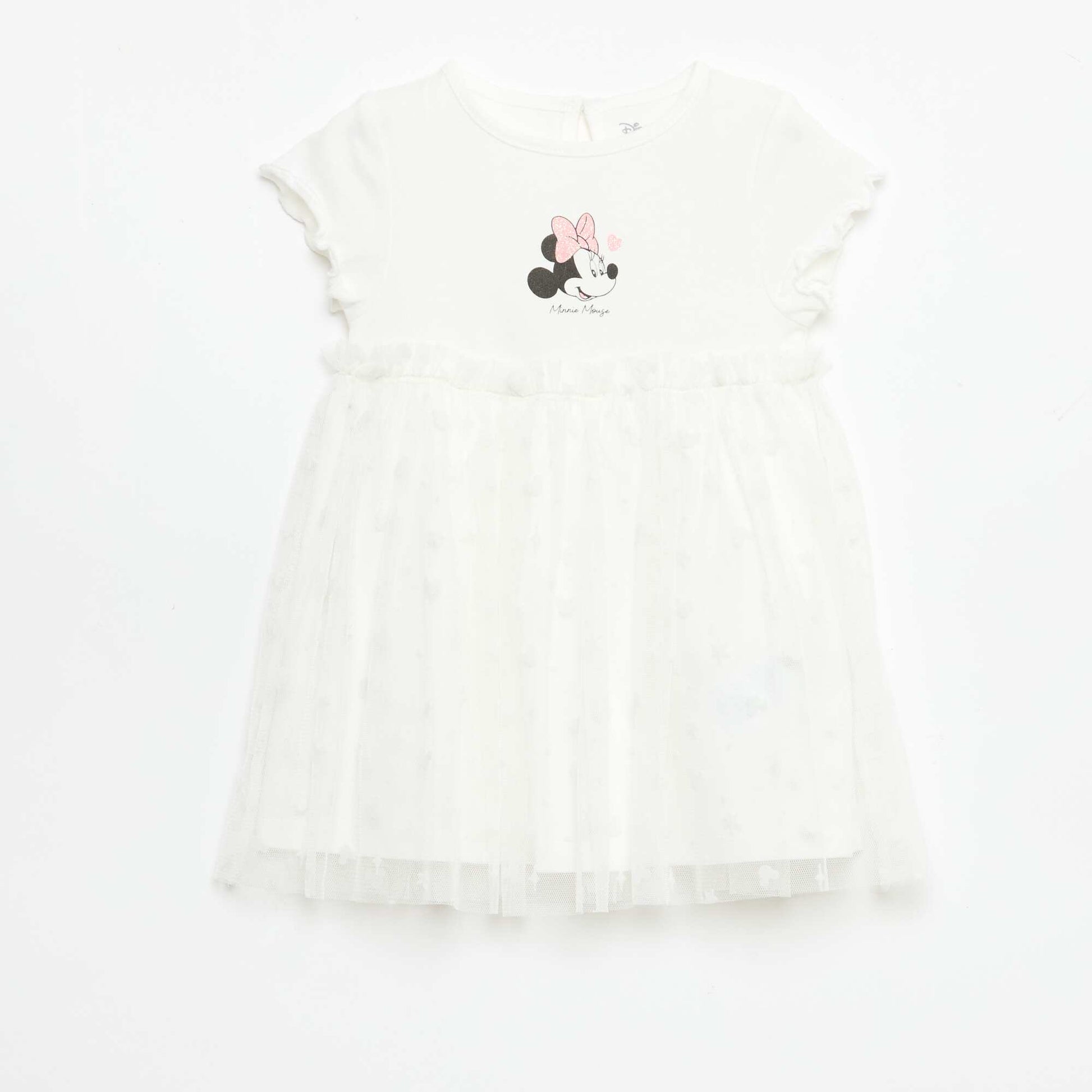 Robe 'Disney' 'Minnie' avec tulle en coton BLANC
