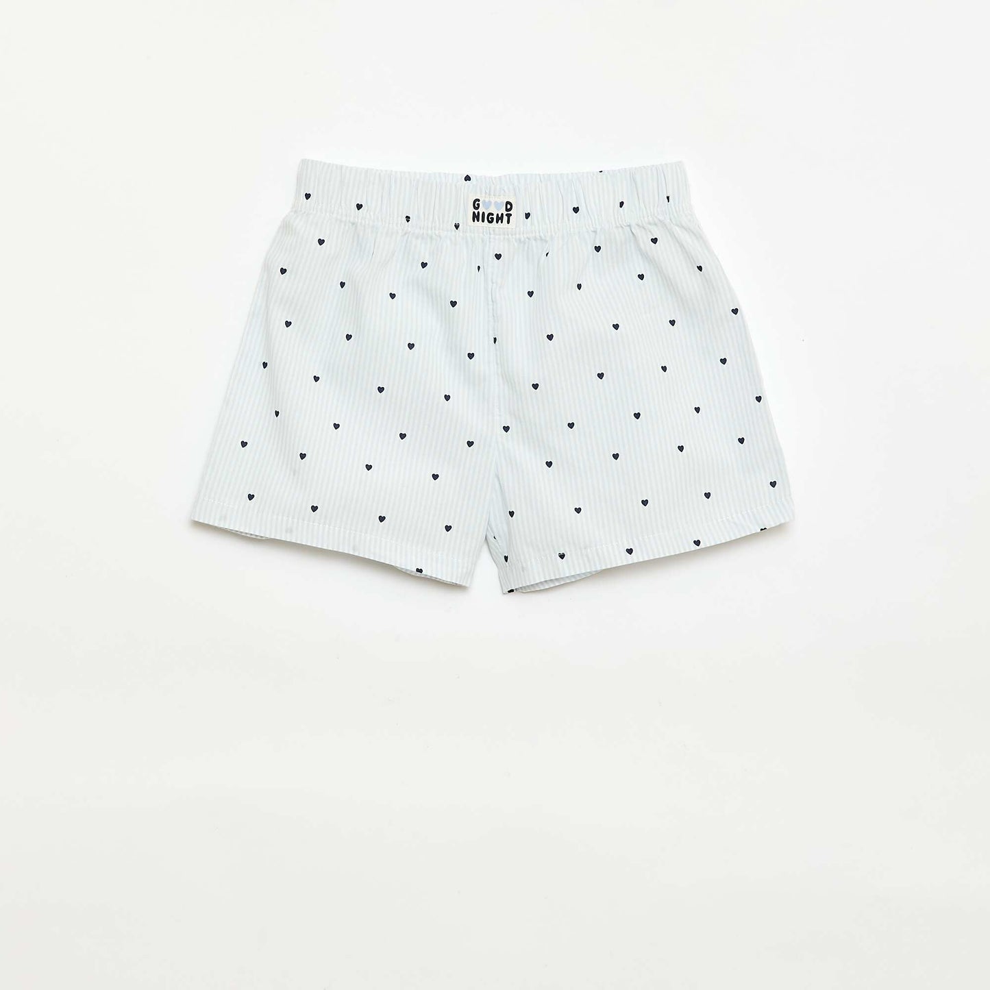 Ensemble de 2 shorts de nuit en popeline de coton BLEU