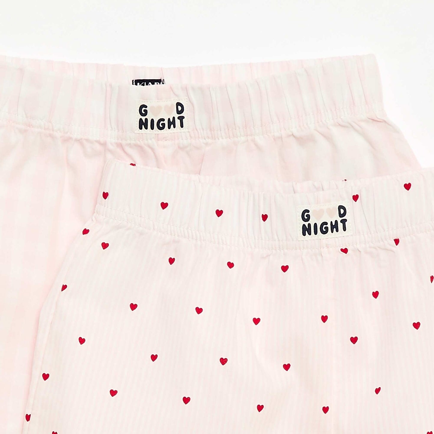 Ensemble de 2 shorts de nuit en popeline de coton ROSE