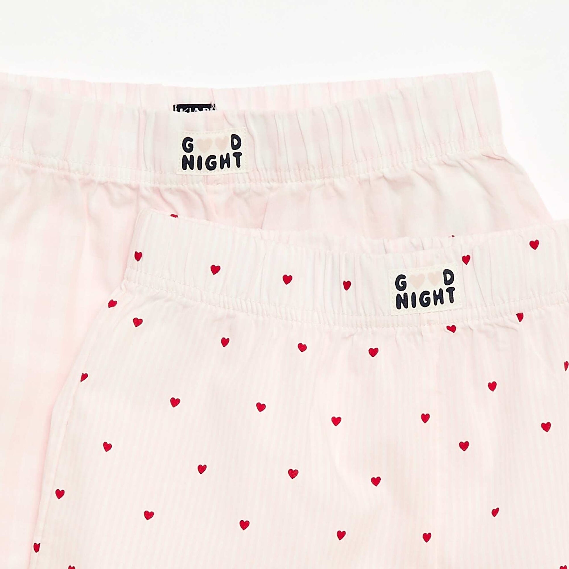 Ensemble de 2 shorts de nuit en popeline de coton ROSE