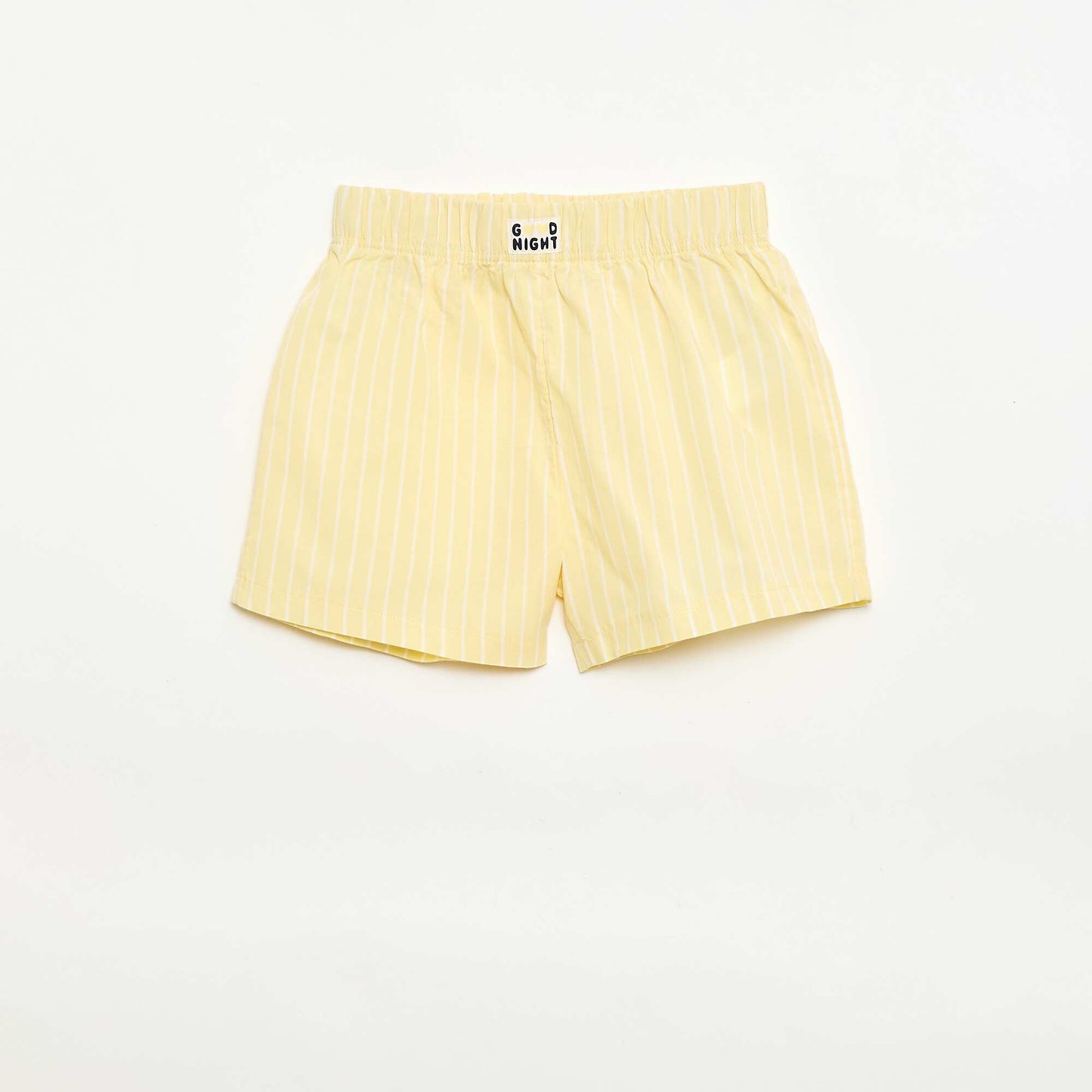 Ensemble de 2 shorts de nuit en popeline de coton JAUNE