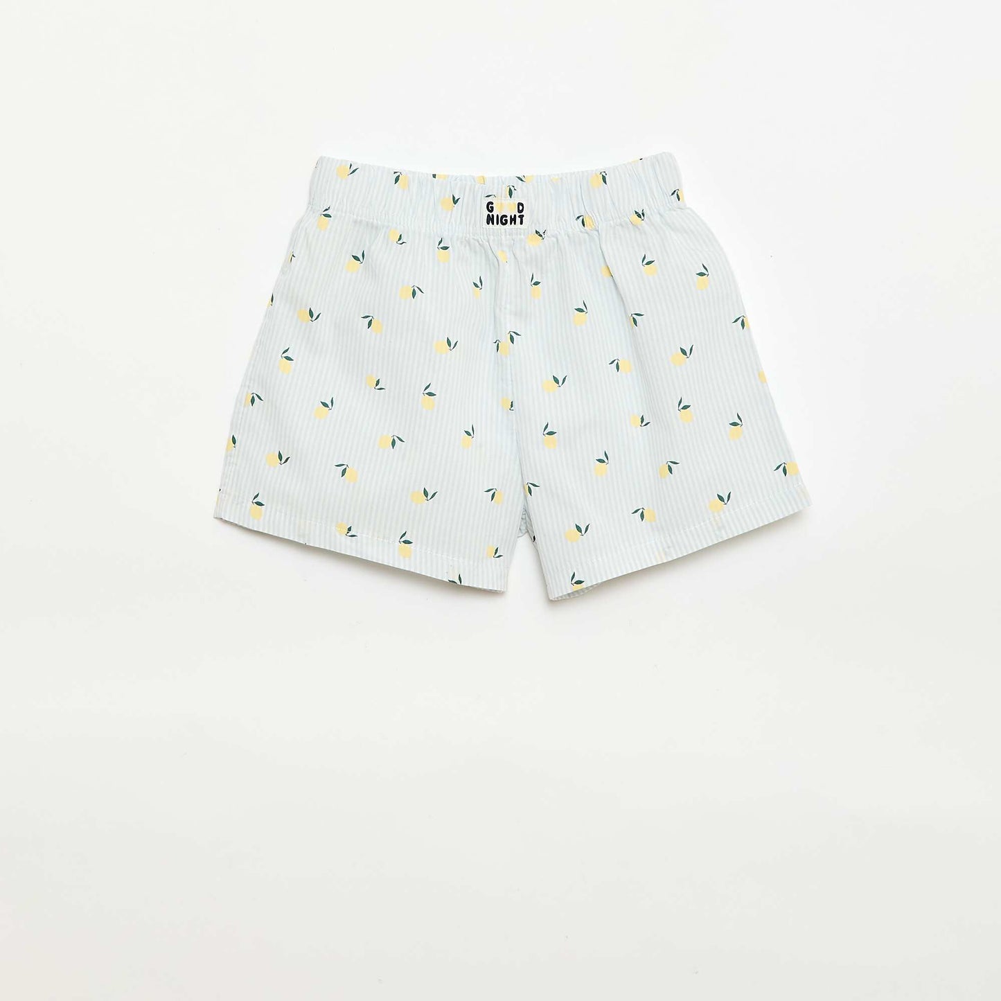 Ensemble de 2 shorts de nuit en popeline de coton JAUNE