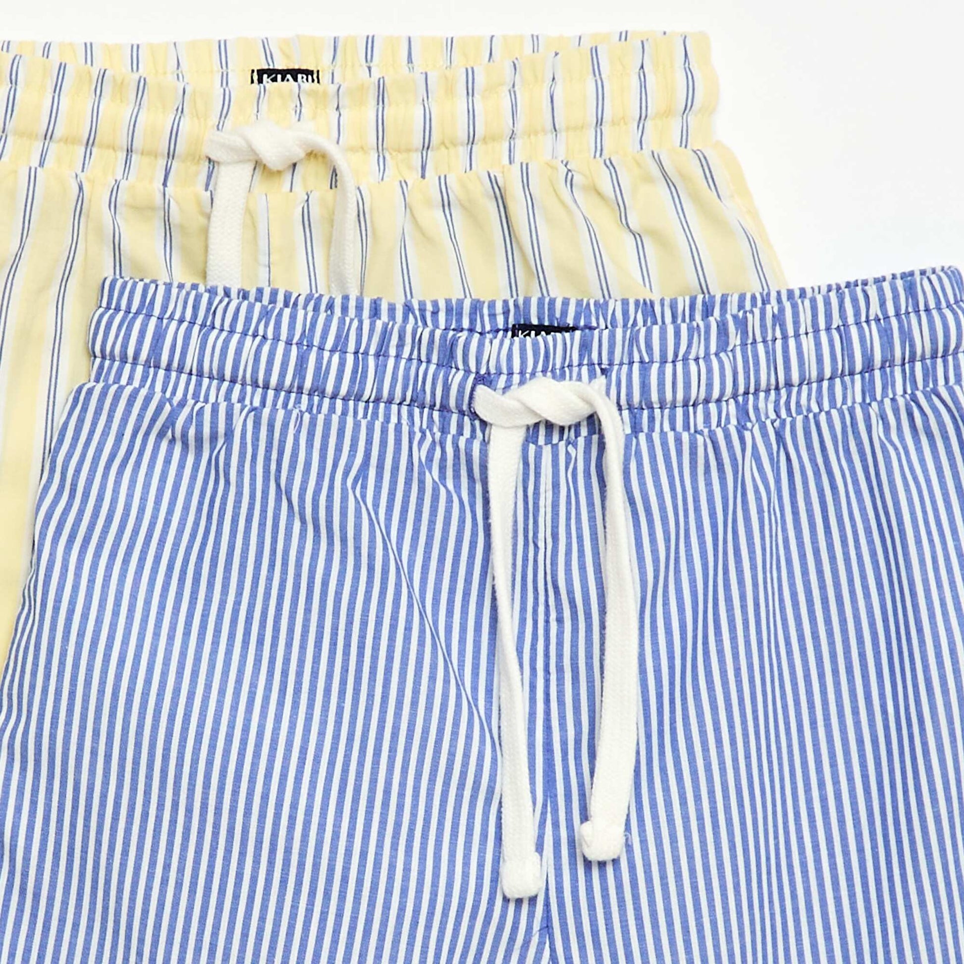 Lot de 2 shorts rayés BLEU