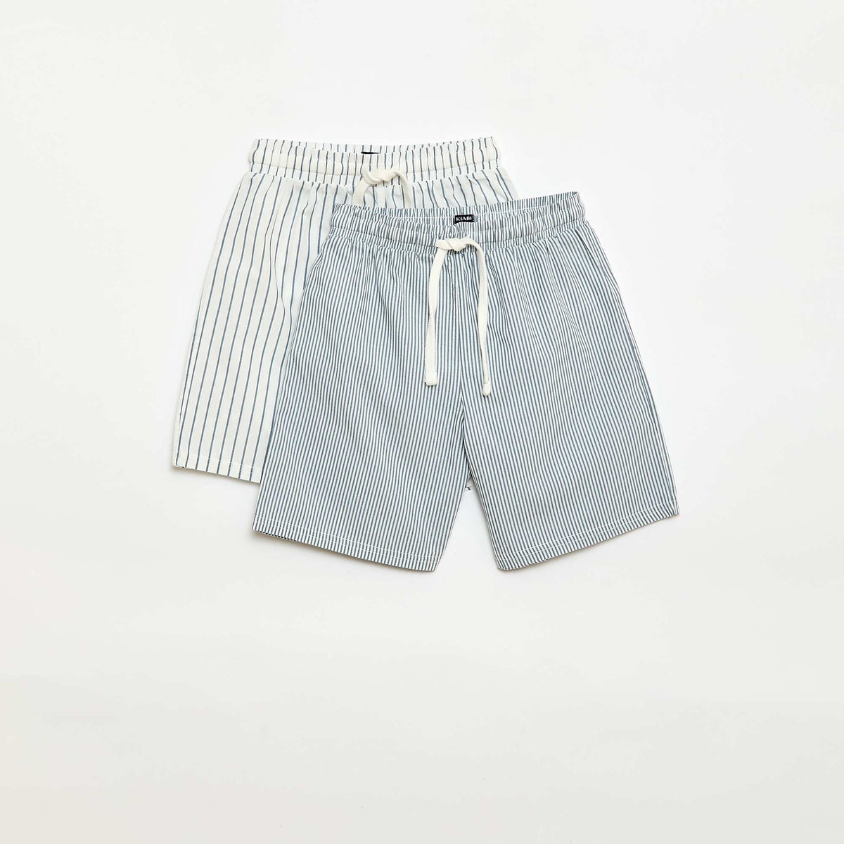 Lot de 2 shorts rayés BLEU