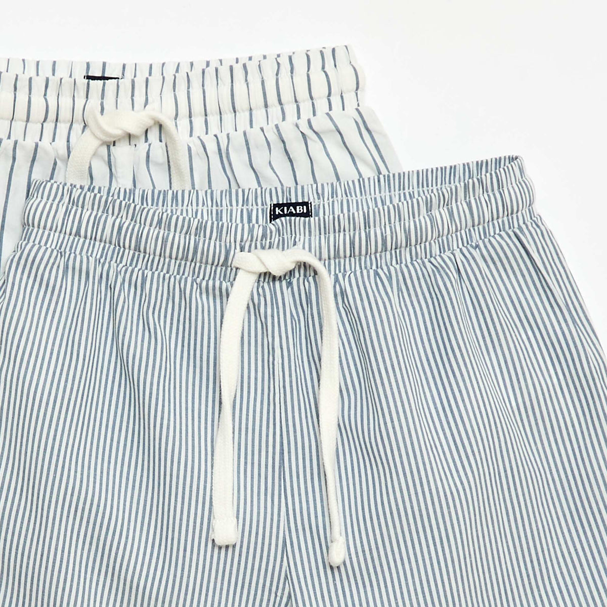 Lot de 2 shorts rayés BLEU