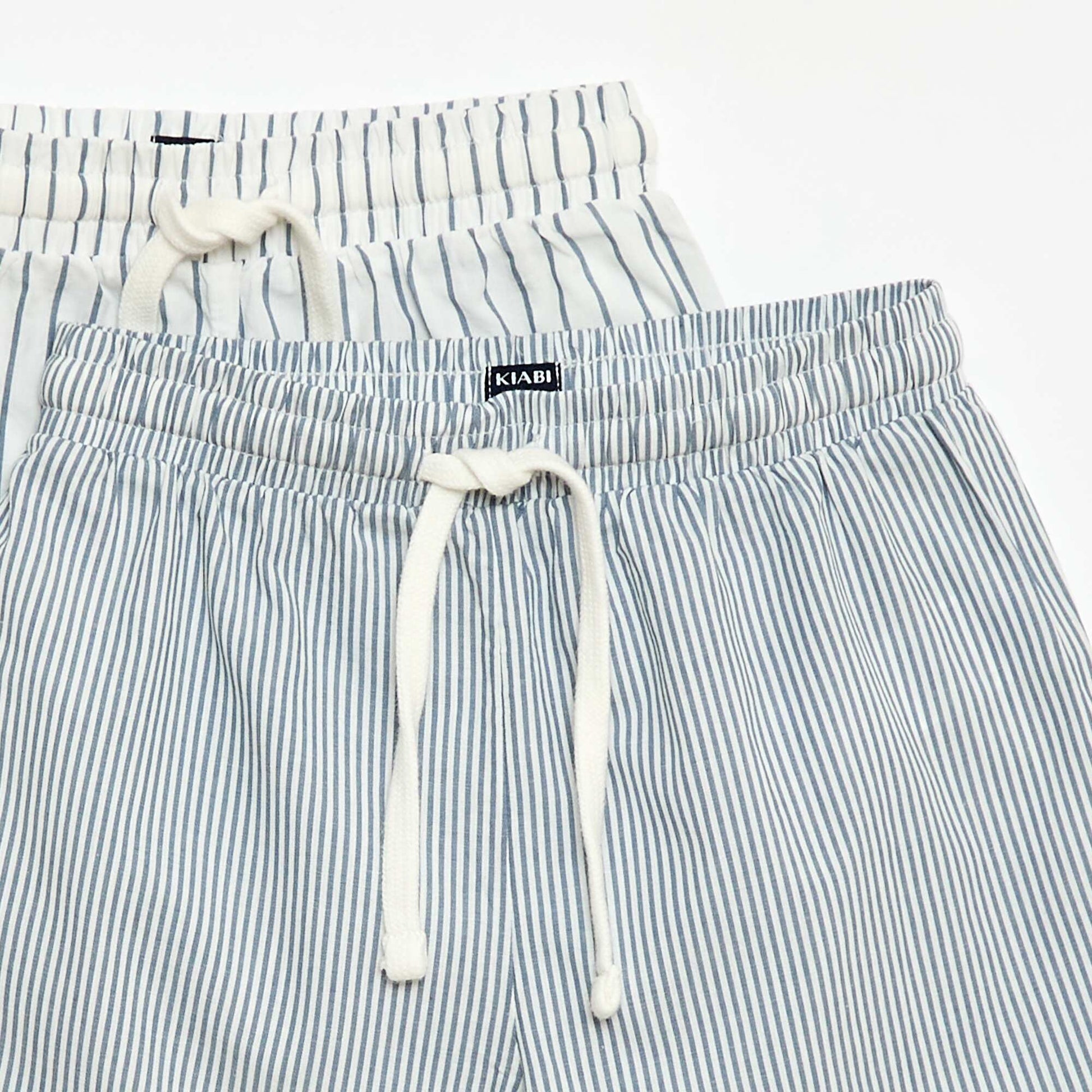 Lot de 2 shorts rayés BLEU