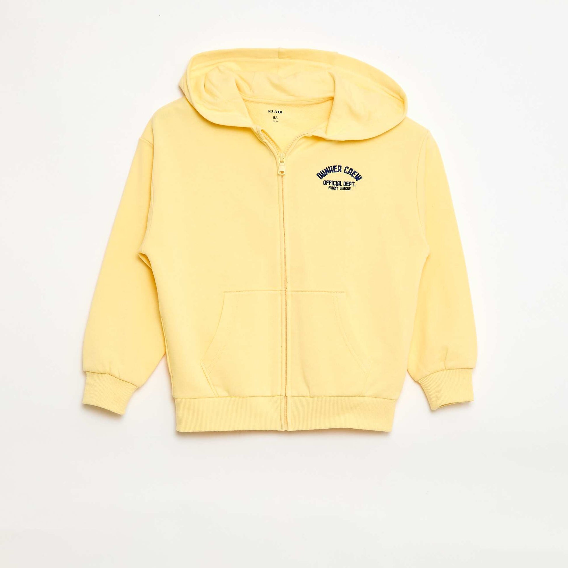 Sweat à capuche loose brodé JAUNE