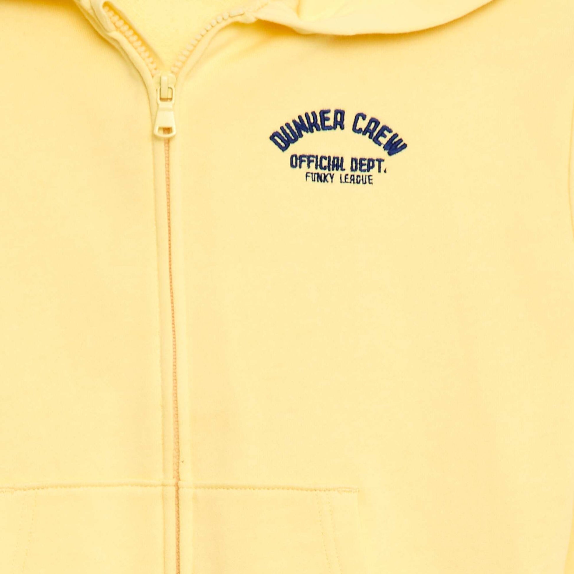 Sweat à capuche loose brodé JAUNE