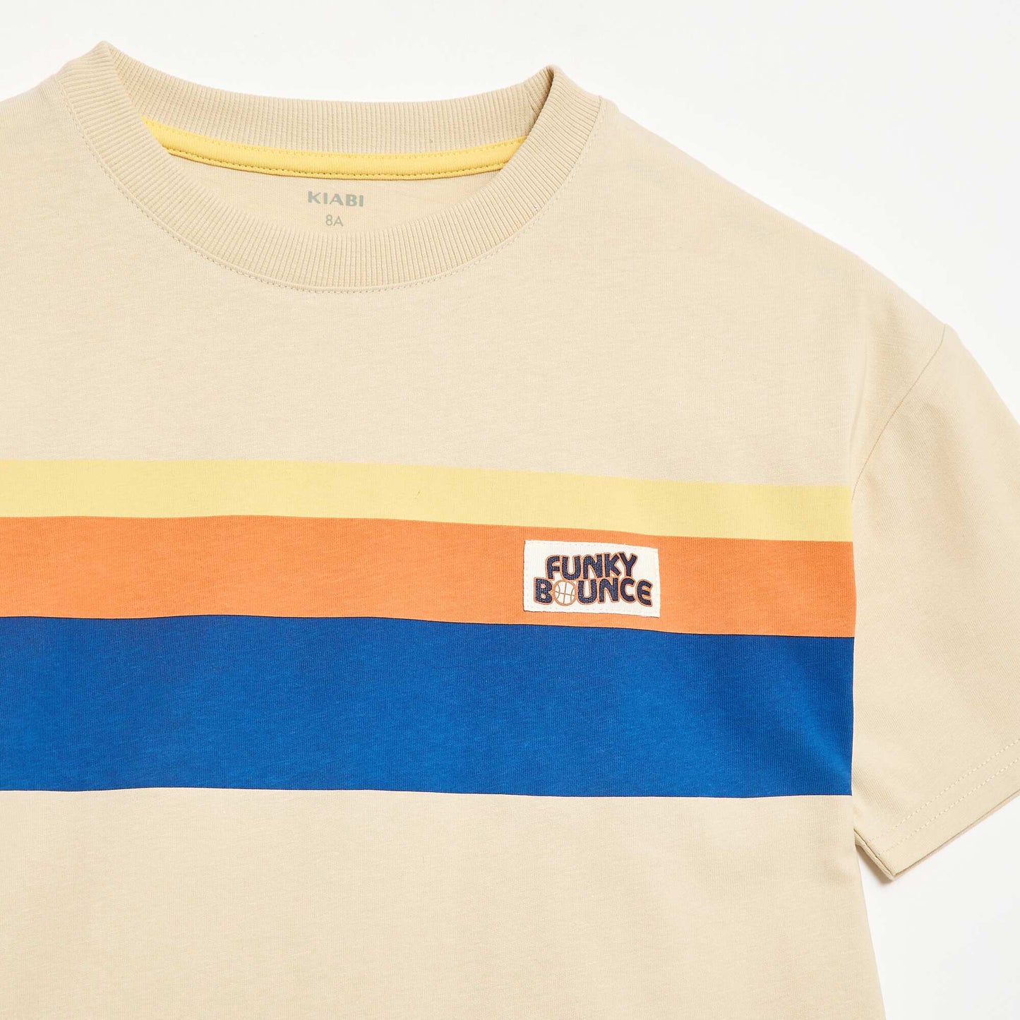 T-shirt manches courtes imprimé devant BLANC