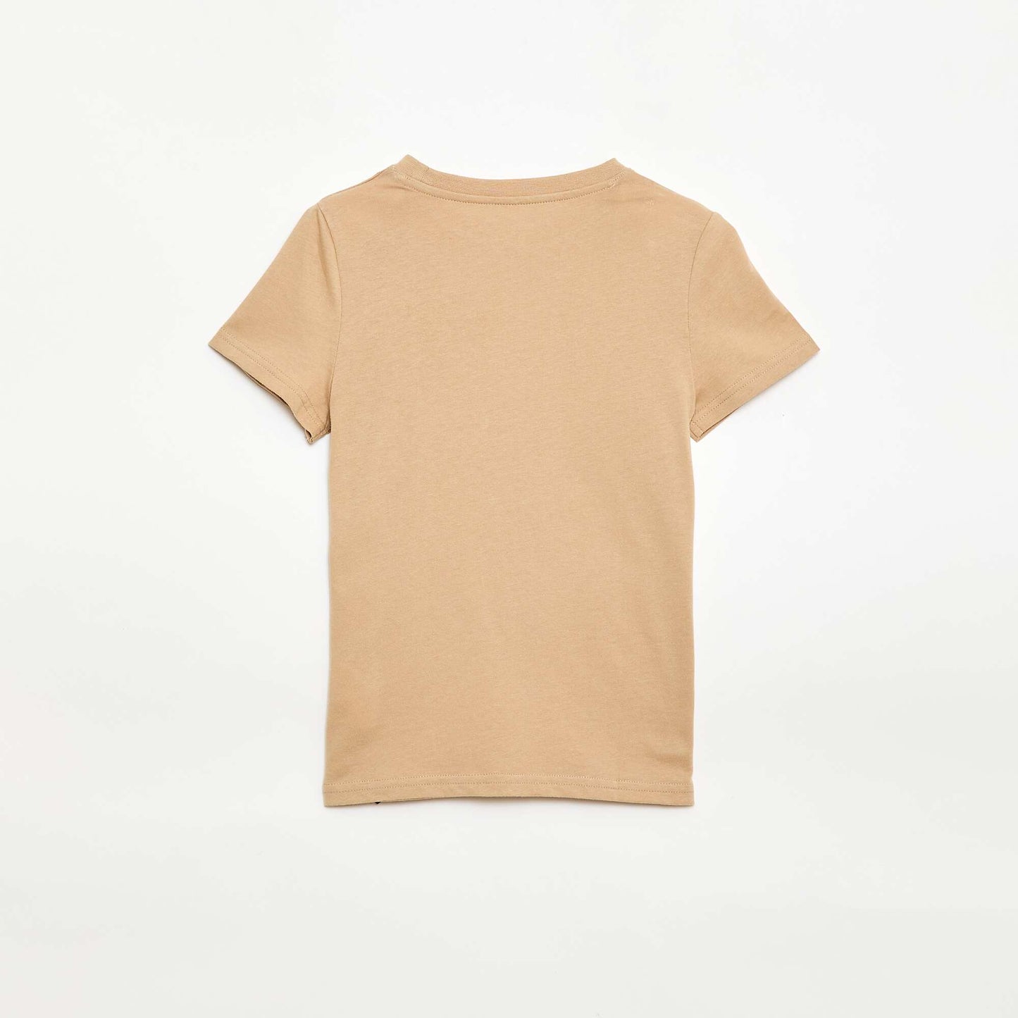 T-shirt en coton piqué à manches courtes BLANC