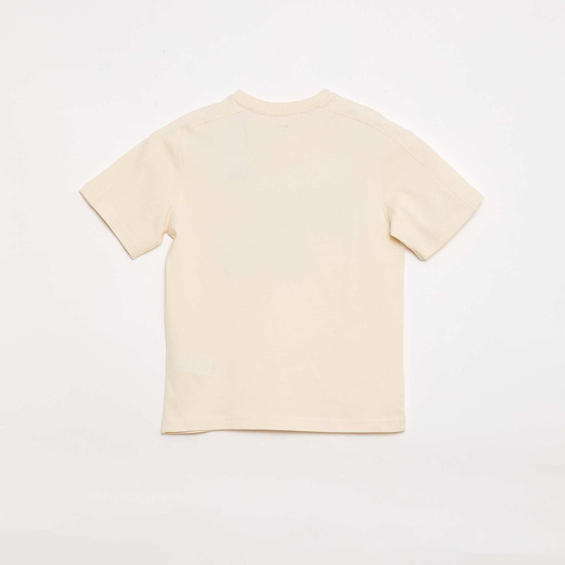 T-shirt imprimé à message BEIGE