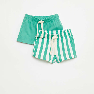 Lot de 2 shorts en jersey VERT