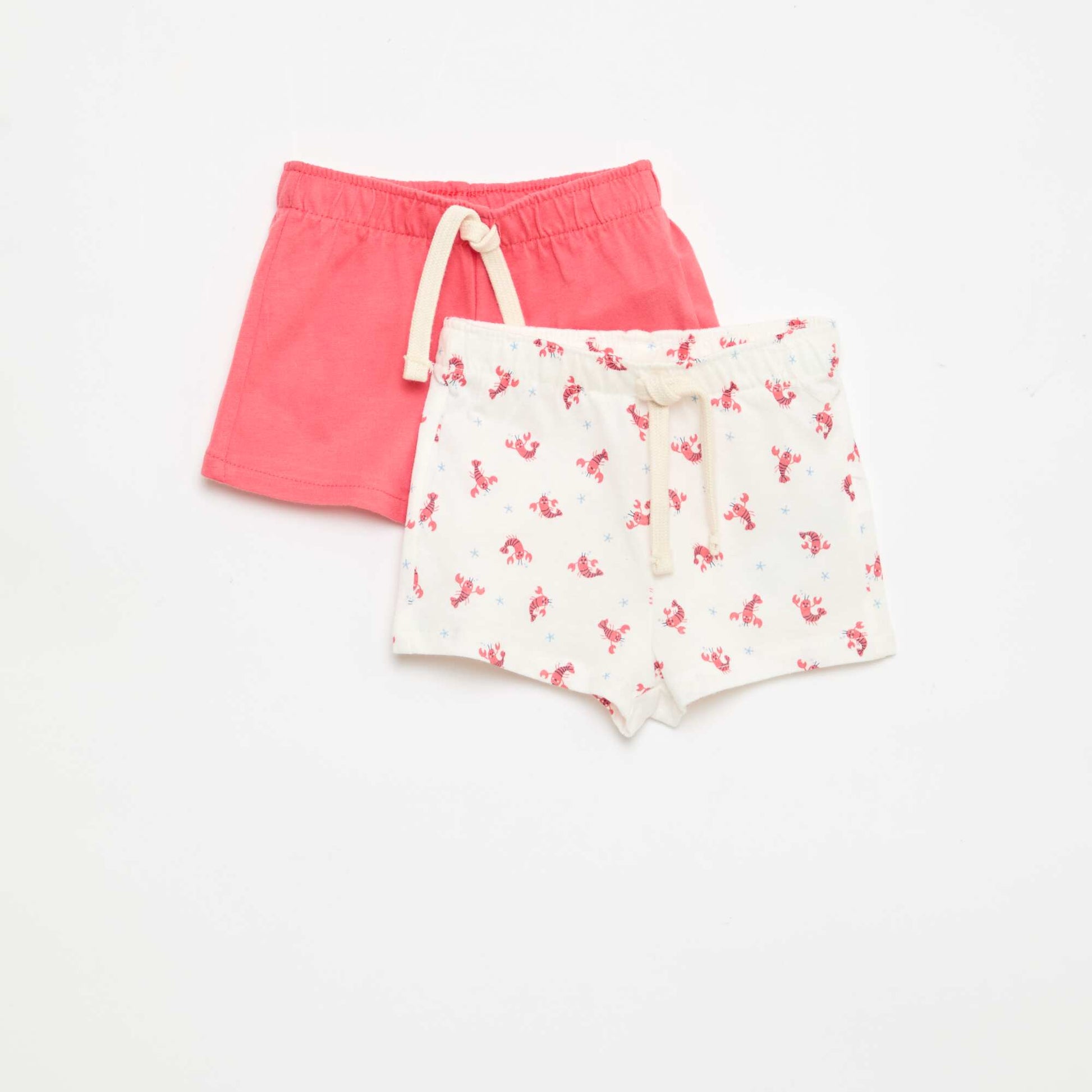 Lot de 2 shorts en jersey BLANC