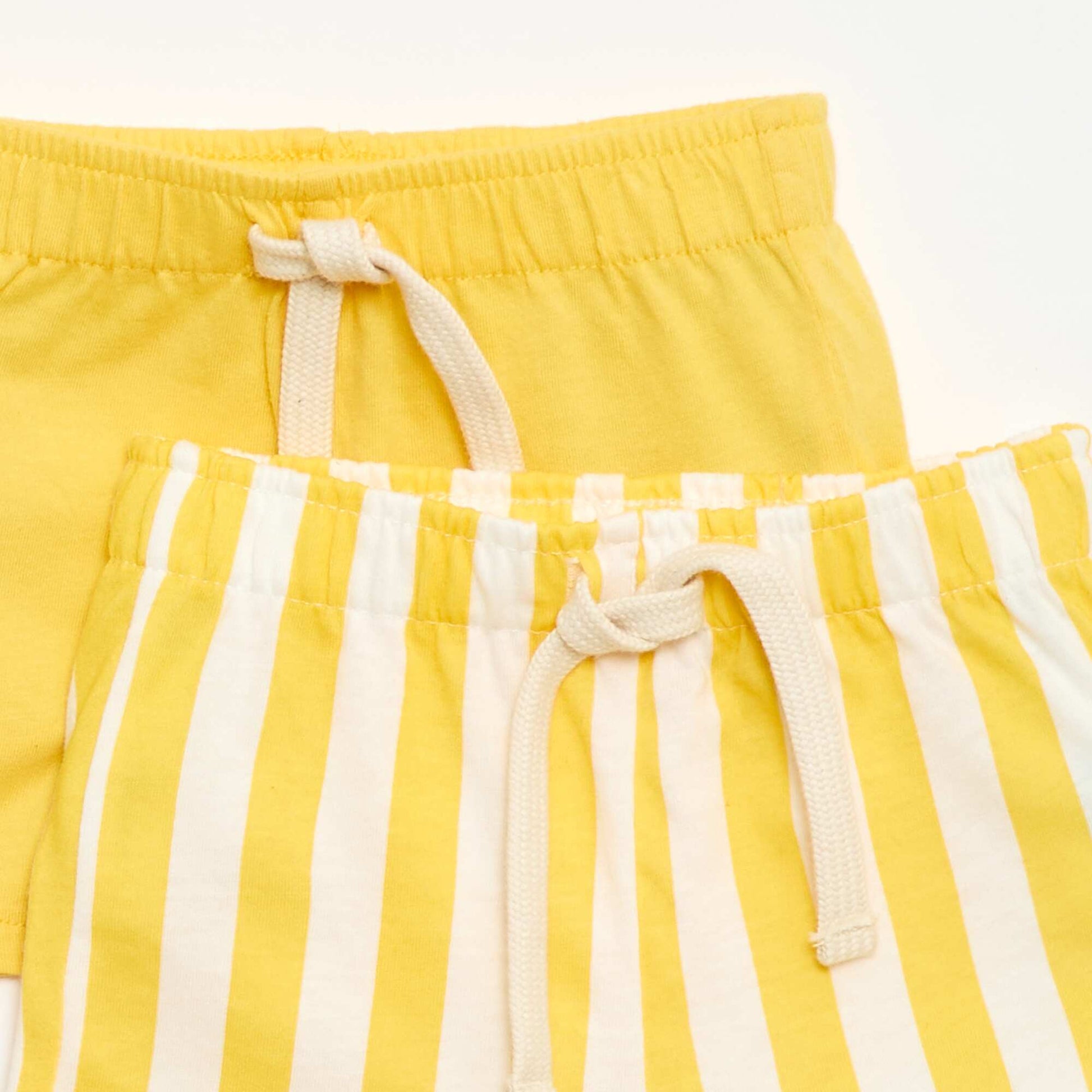 Lot de 2 shorts en jersey JAUNE
