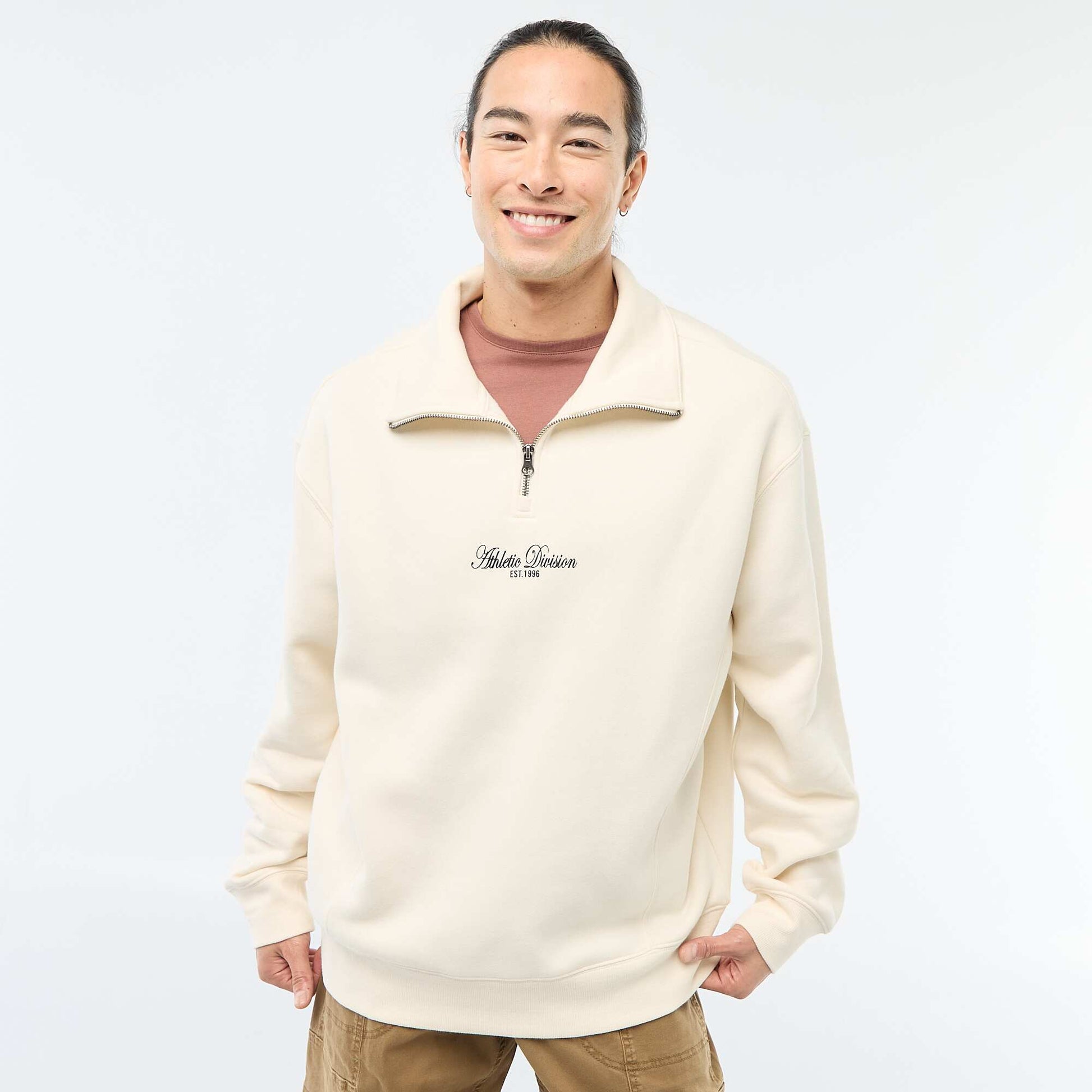 Sweat camionneur en molleton BEIGE