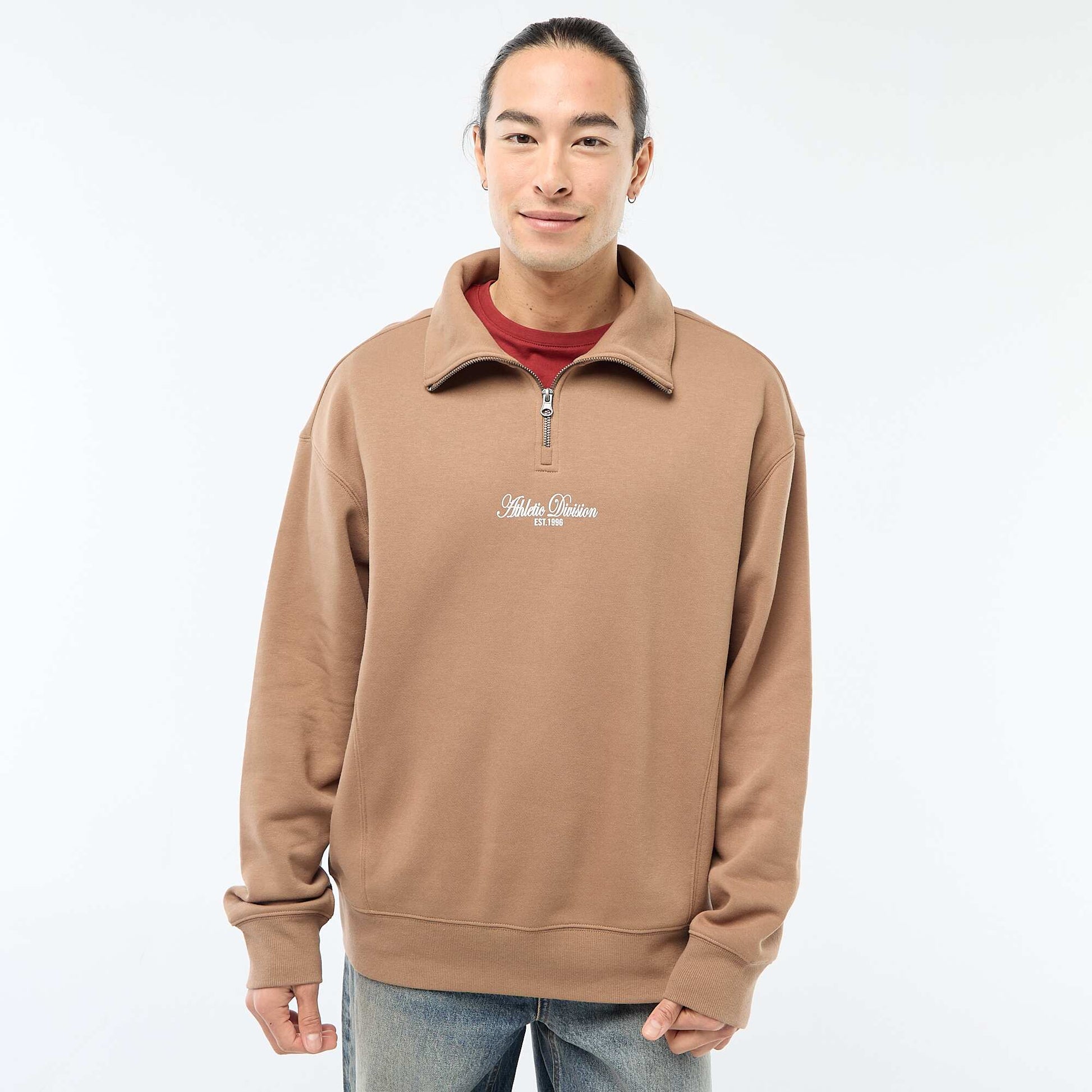 Sweat camionneur en molleton MARRON