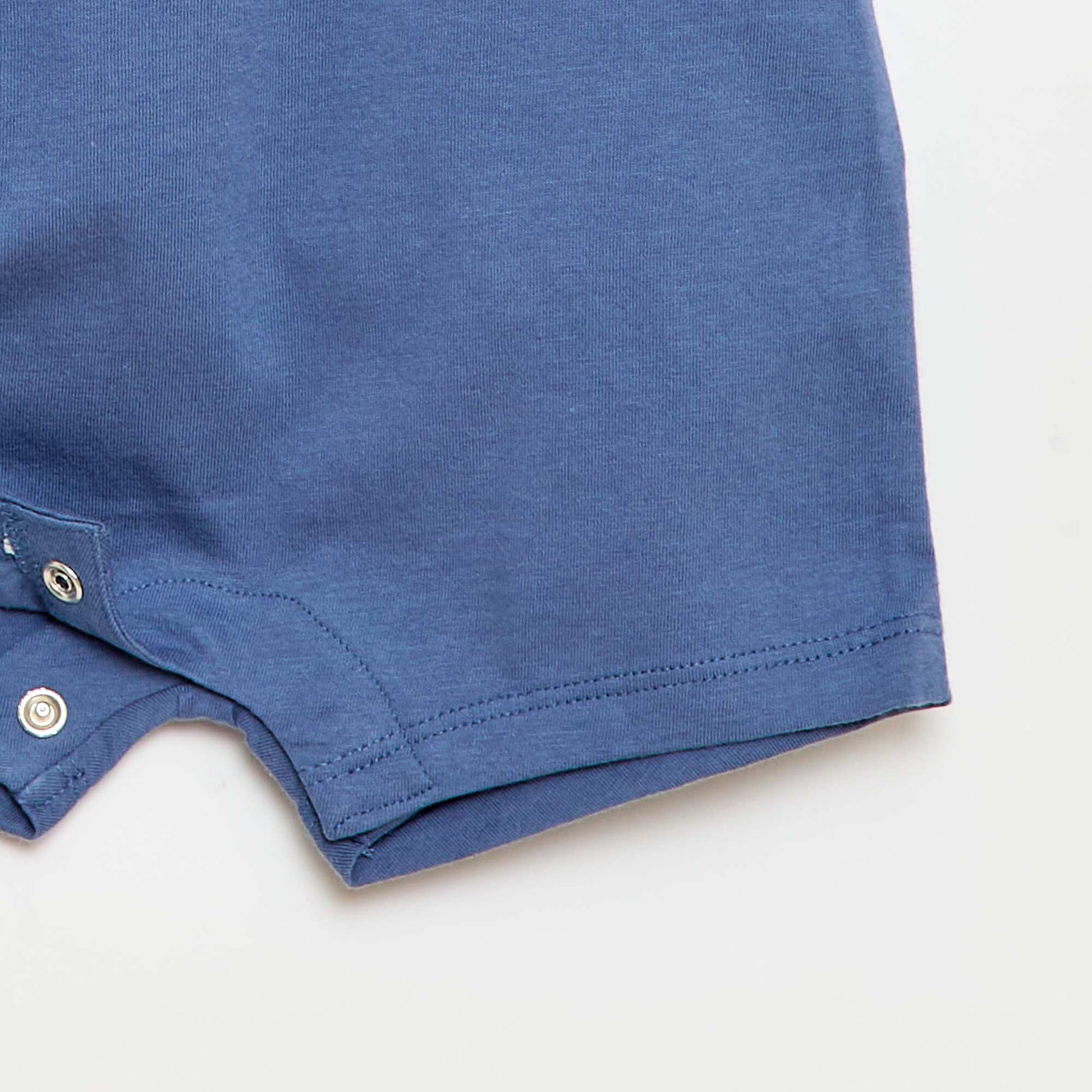 Lot de 2 barboteuses courtes en jersey BLEU