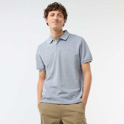 Polo avec broderie sur poitrine BLEU