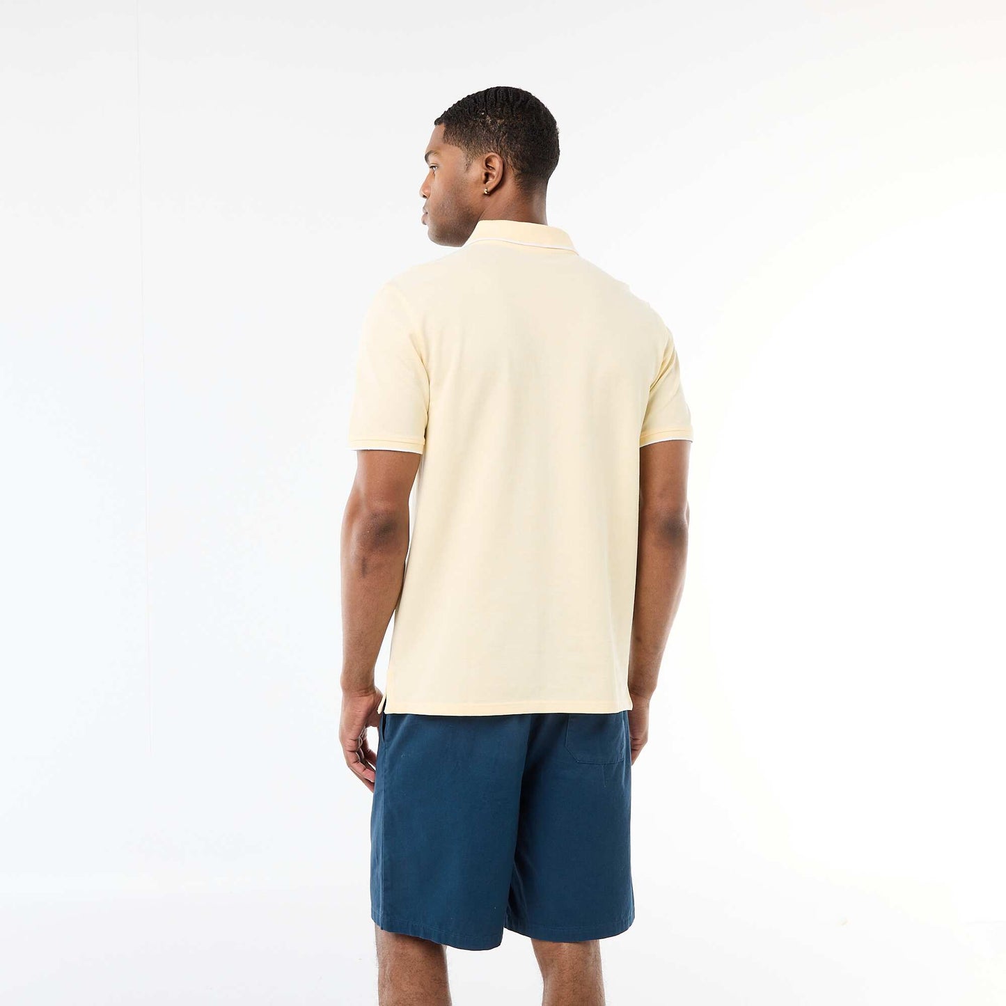 Polo avec broderie sur poitrine JAUNE