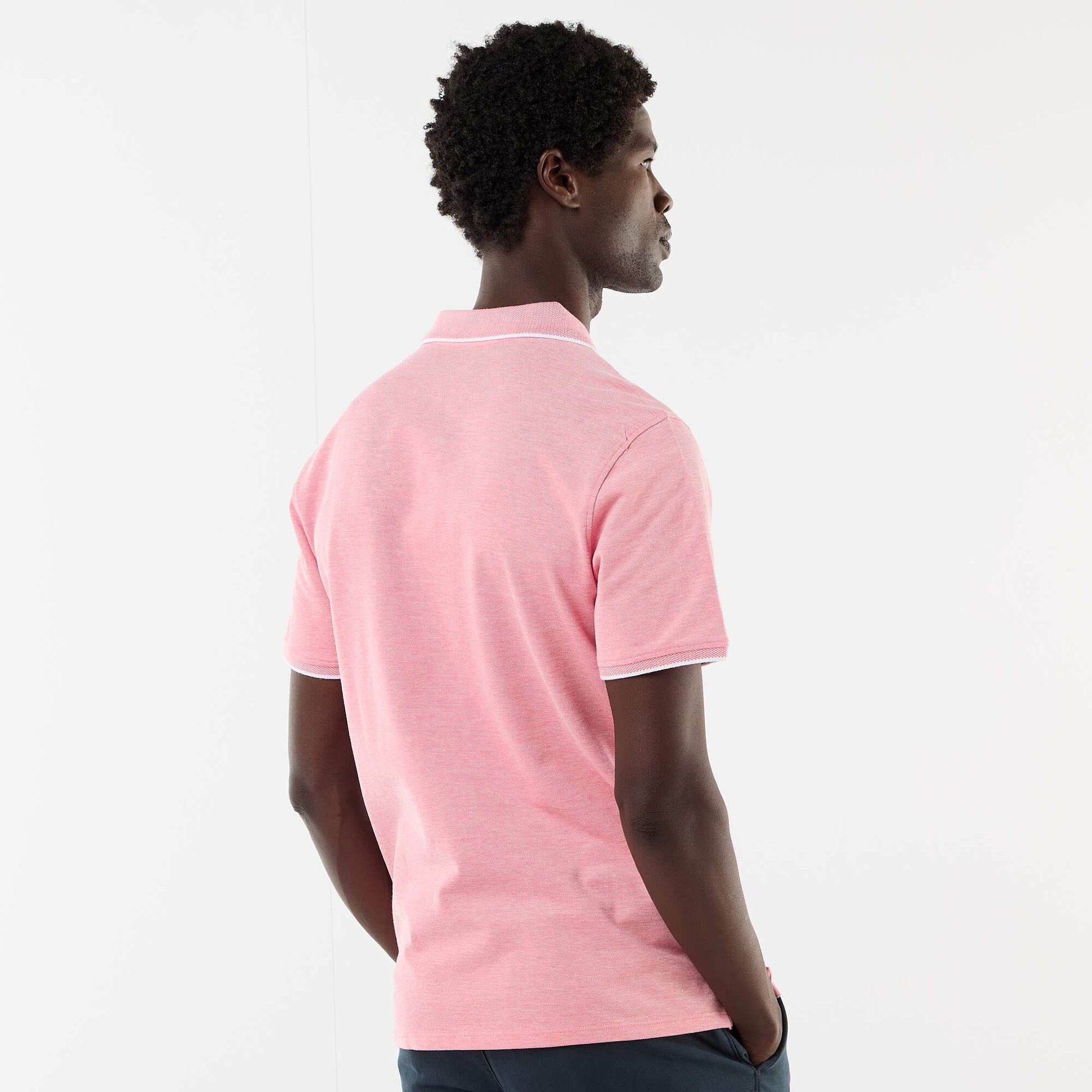 Polo avec broderie sur poitrine ROUGE