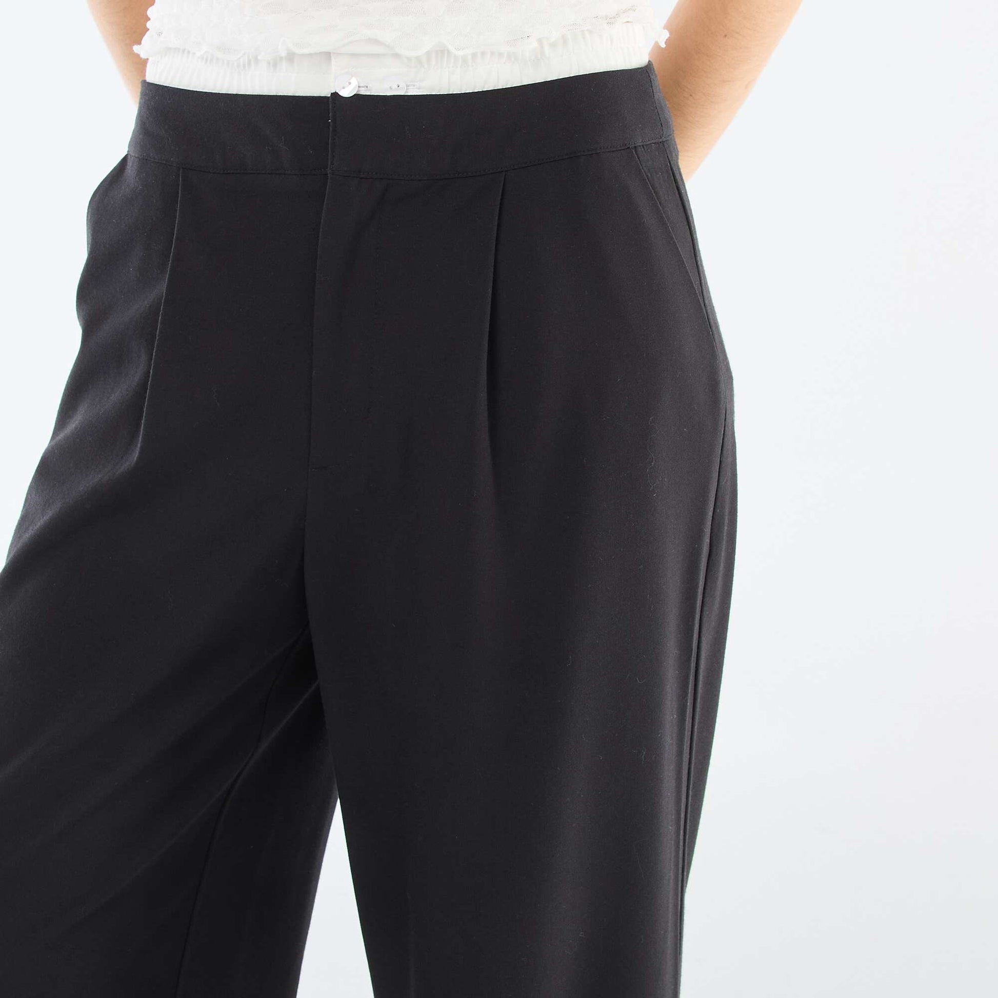 Pantalon large avec taille boxer NOIR