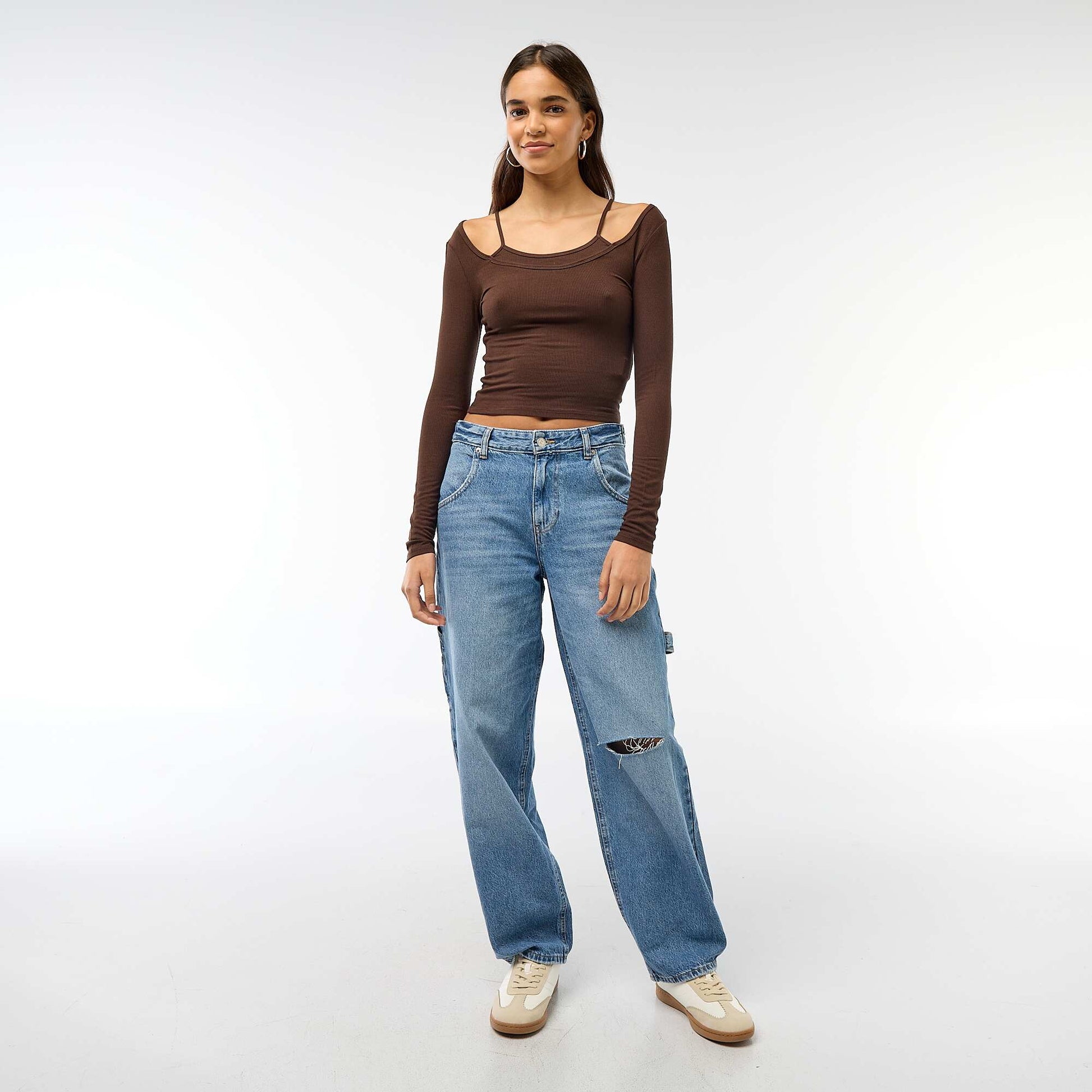T-shirt - Débardeur effet 2 en 1 MARRON
