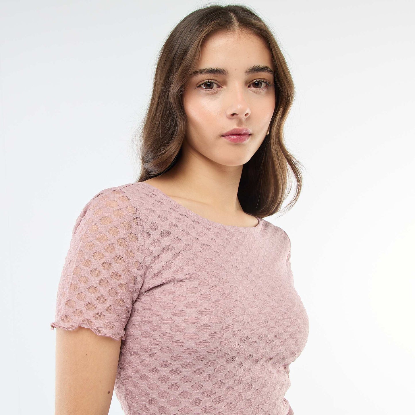 Tee-shirt en dentelle avec dos échancré ROSE