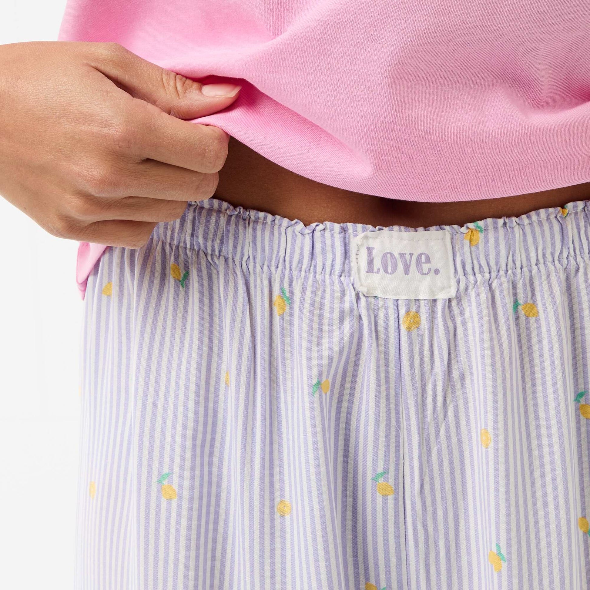 Pyjama long imprimé - 2 pièces VIOLET